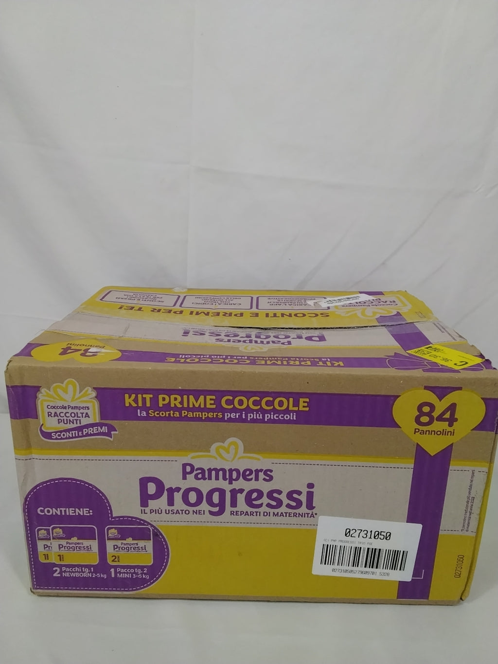 Pampers Progressi Kit Prime Coccole 84 Pannolini | Taglia 1 + 2 | Nuovi