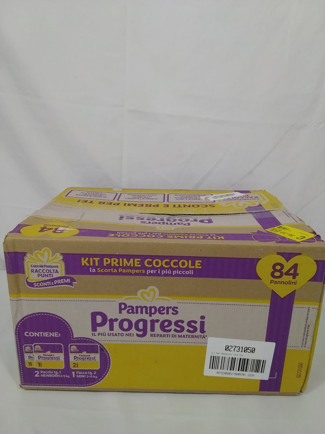 Pampers Progressi Kit Prime Coccole 84 Pannolini | Taglia 1 + 2 | Nuovi