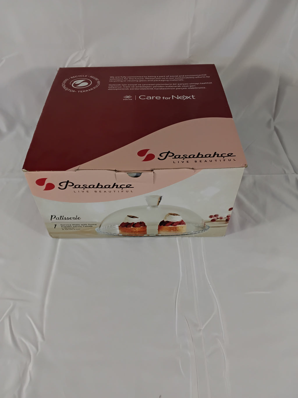 Pasabahce Patisserie 95200 | Alzata Portatorta in Vetro con Campana Ø32 cm | Nuova