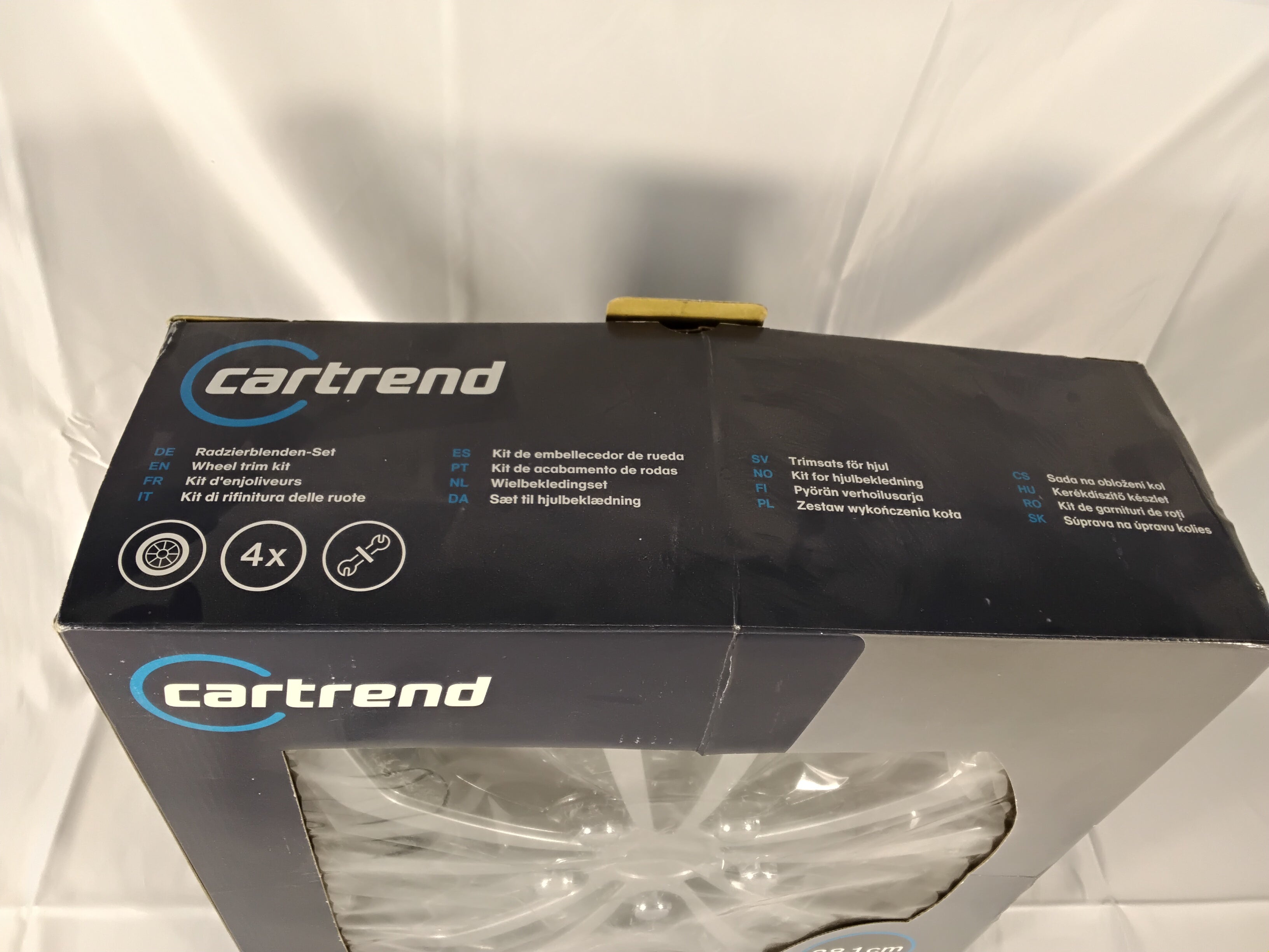 Copricerchi Cartrend Dayton 15" | Set 4 Copricerchi | Nero/Argento | Nuovi