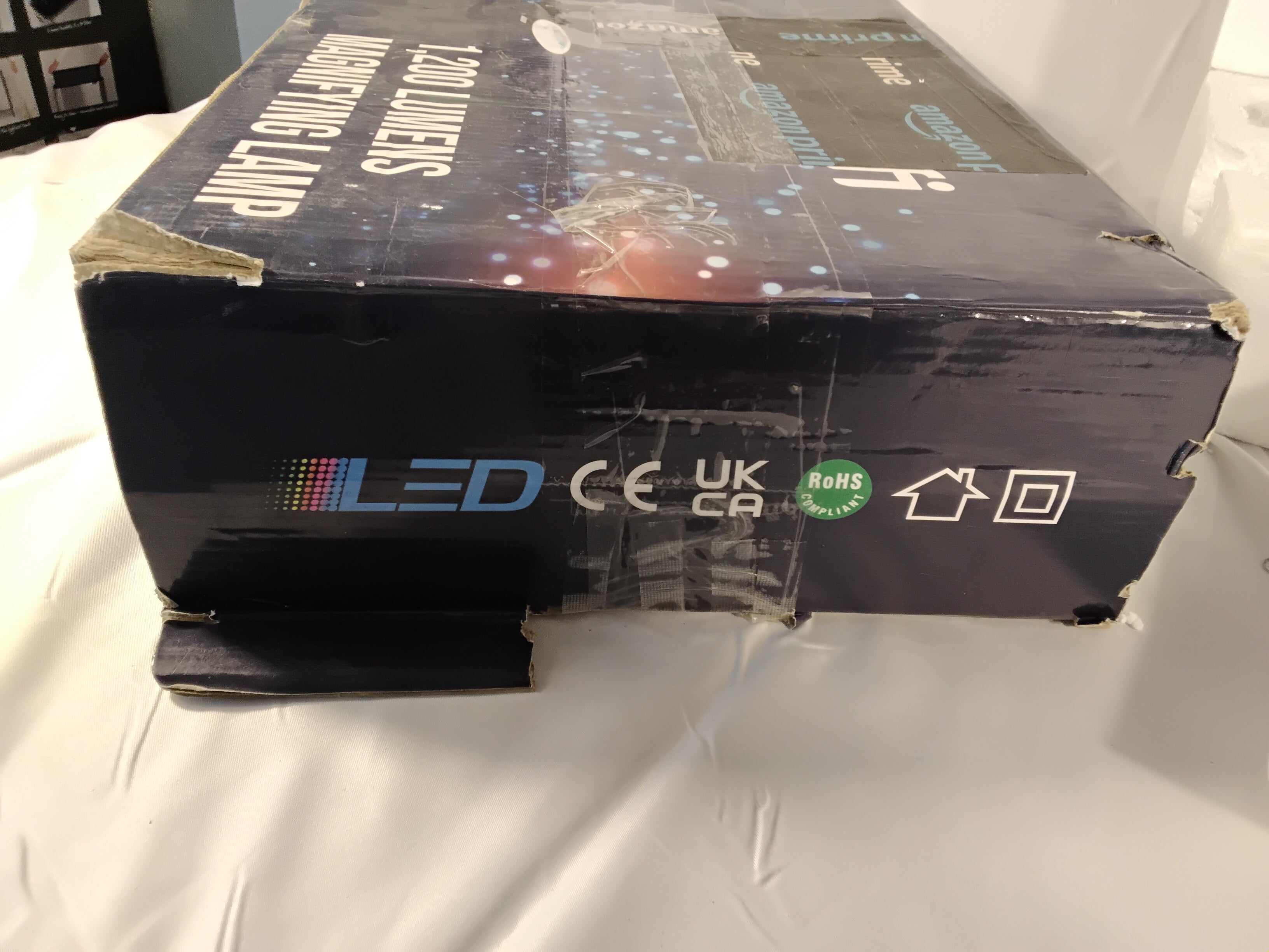 Neatfi Lampada LED con Lente d'Ingrandimento 1.200 Lumen | Braccio Orientabile con Morsetto | Bianca | Nuova