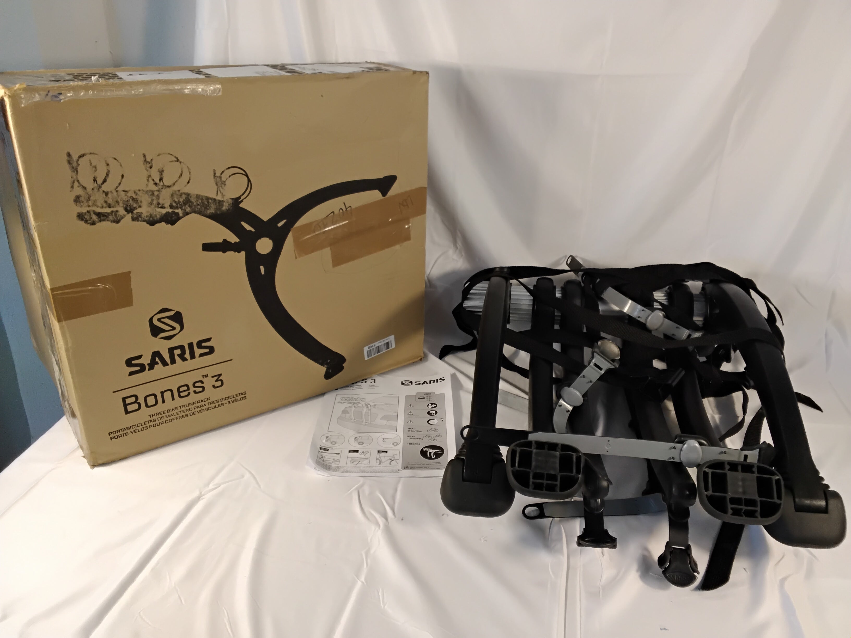 🚲 Saris Bones 3 Portabici Posteriore per 3 Biciclette | Nero | Completo | Come Nuovo
