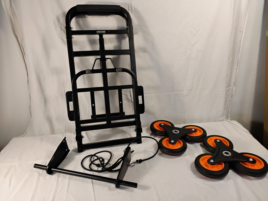 VEVOR KT-2025D Carrello Saliscale Pieghevole con Ruote Triple | Portapacchi Professionale | Come Nuovo