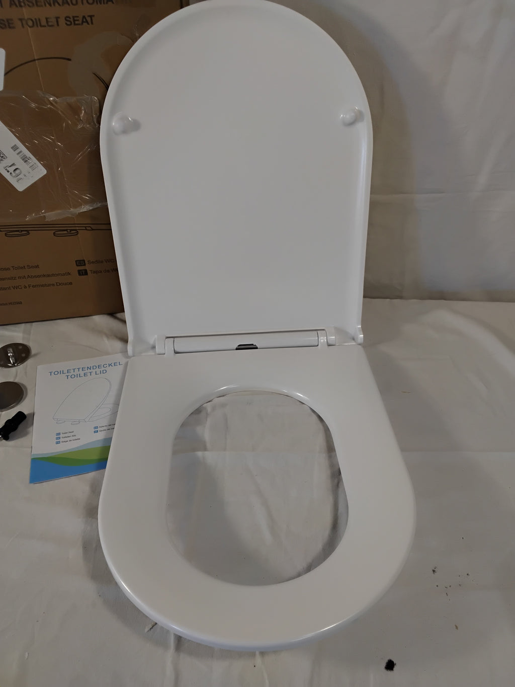 Copriwater Universale Bianco con Chiusura Ammortizzata Soft Close | Sgancio Rapido | Nuovo