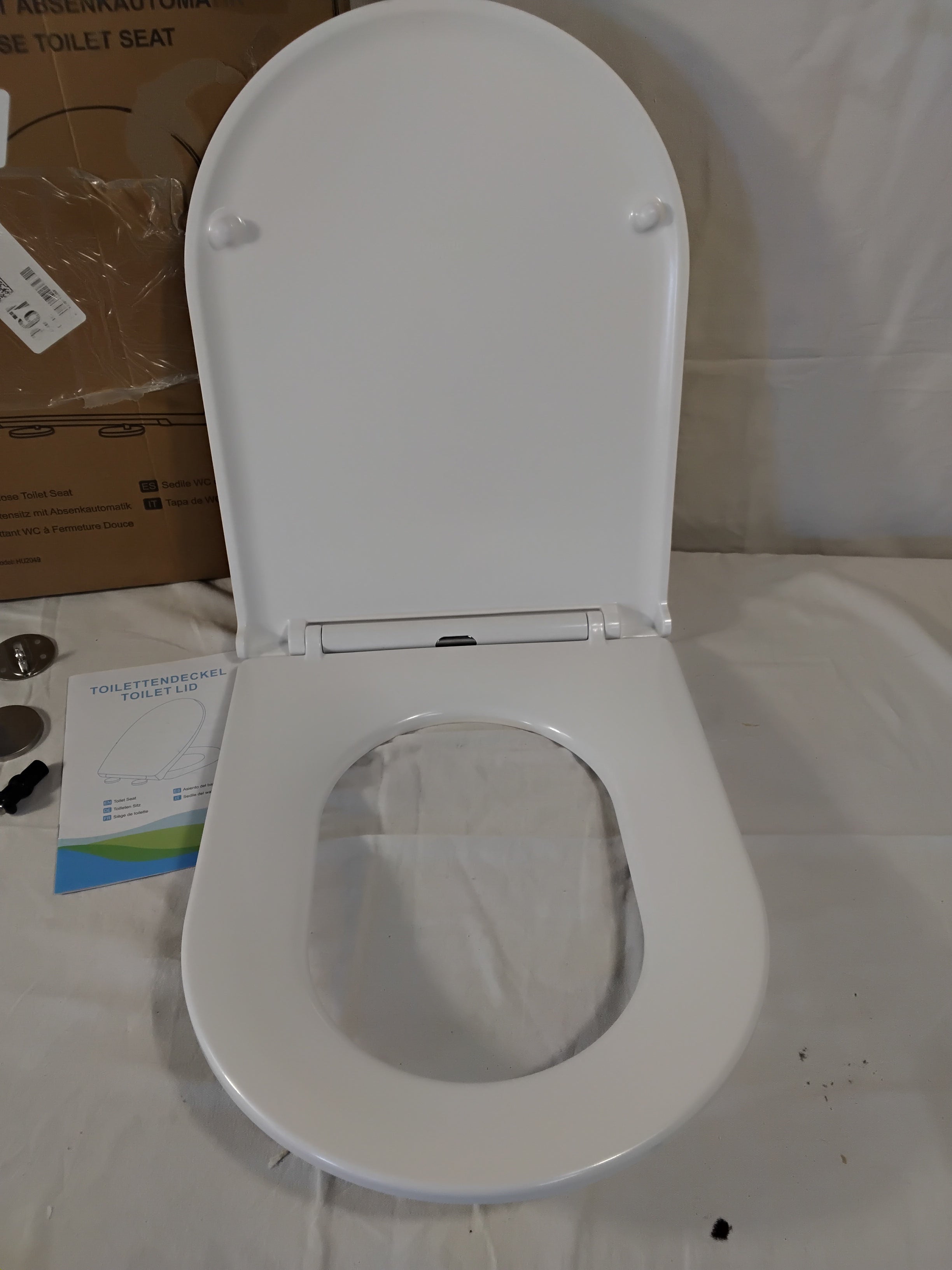 Copriwater Universale Bianco con Chiusura Ammortizzata Soft Close | Sgancio Rapido | Nuovo