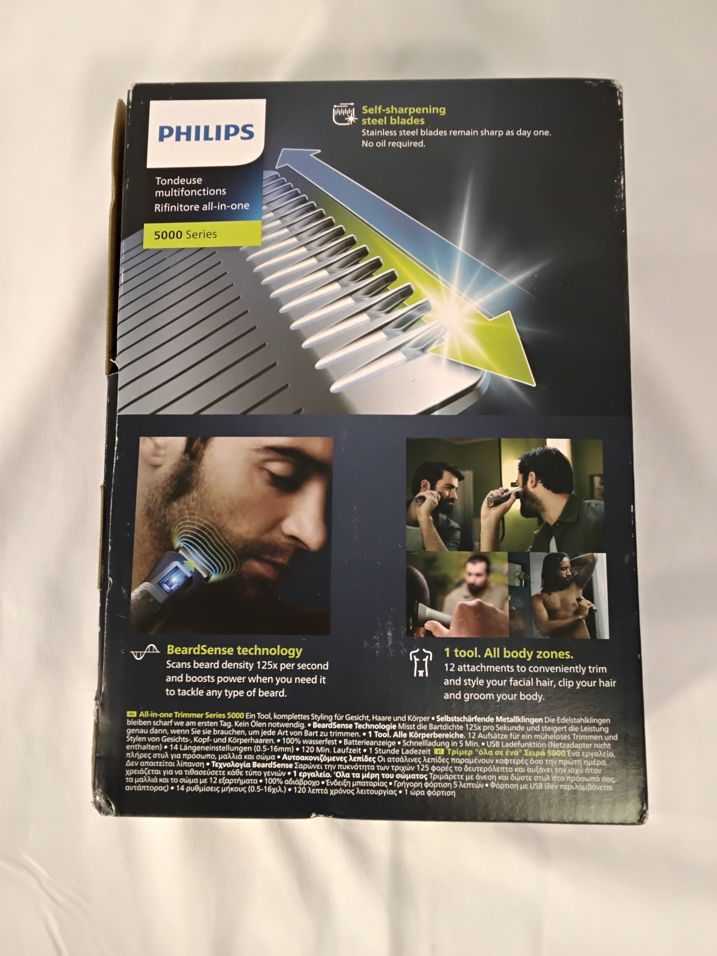 Philips All-in-One Trimmer Serie 5000 MG5950/15 | Regolabarba e Tagliacapelli 12 in 1 Wet &amp; Dry | Usato Perfettamente Funzionante
