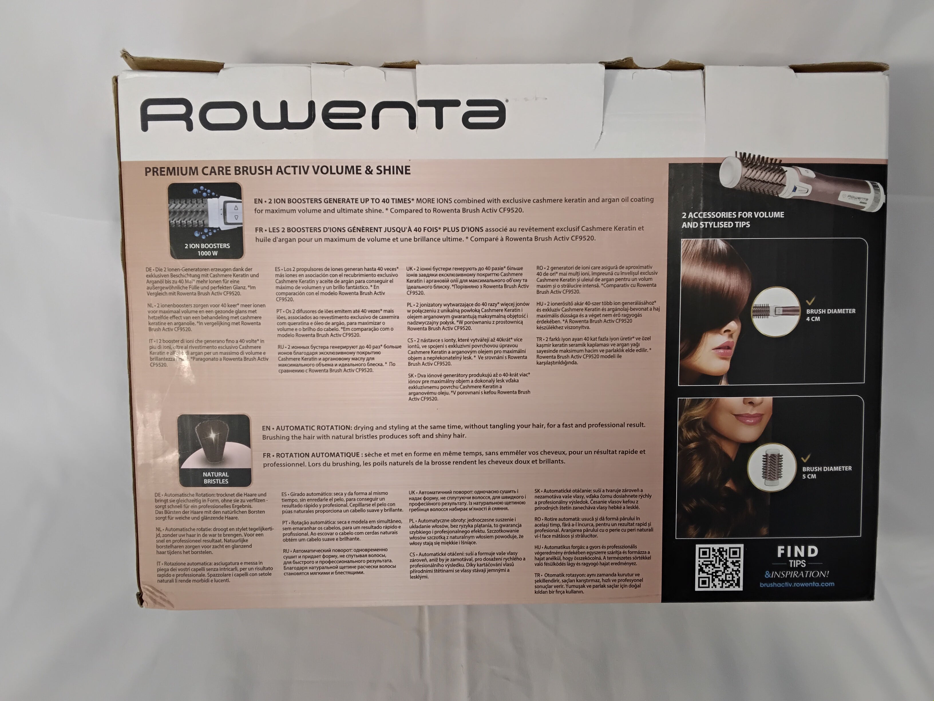 Rowenta Brush Activ Premium Care Volume &amp; Shine | Spazzola Rotante ad Aria 1000W | Usato Come Nuovo