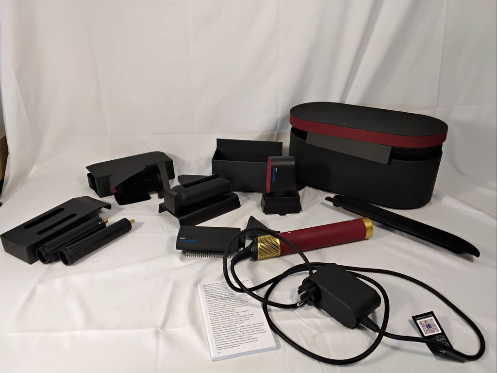 Dyson Airwrap Co-anda2x Straight+Wavy Special Edition Red Velvet &amp; Gold | Pari al Nuovo