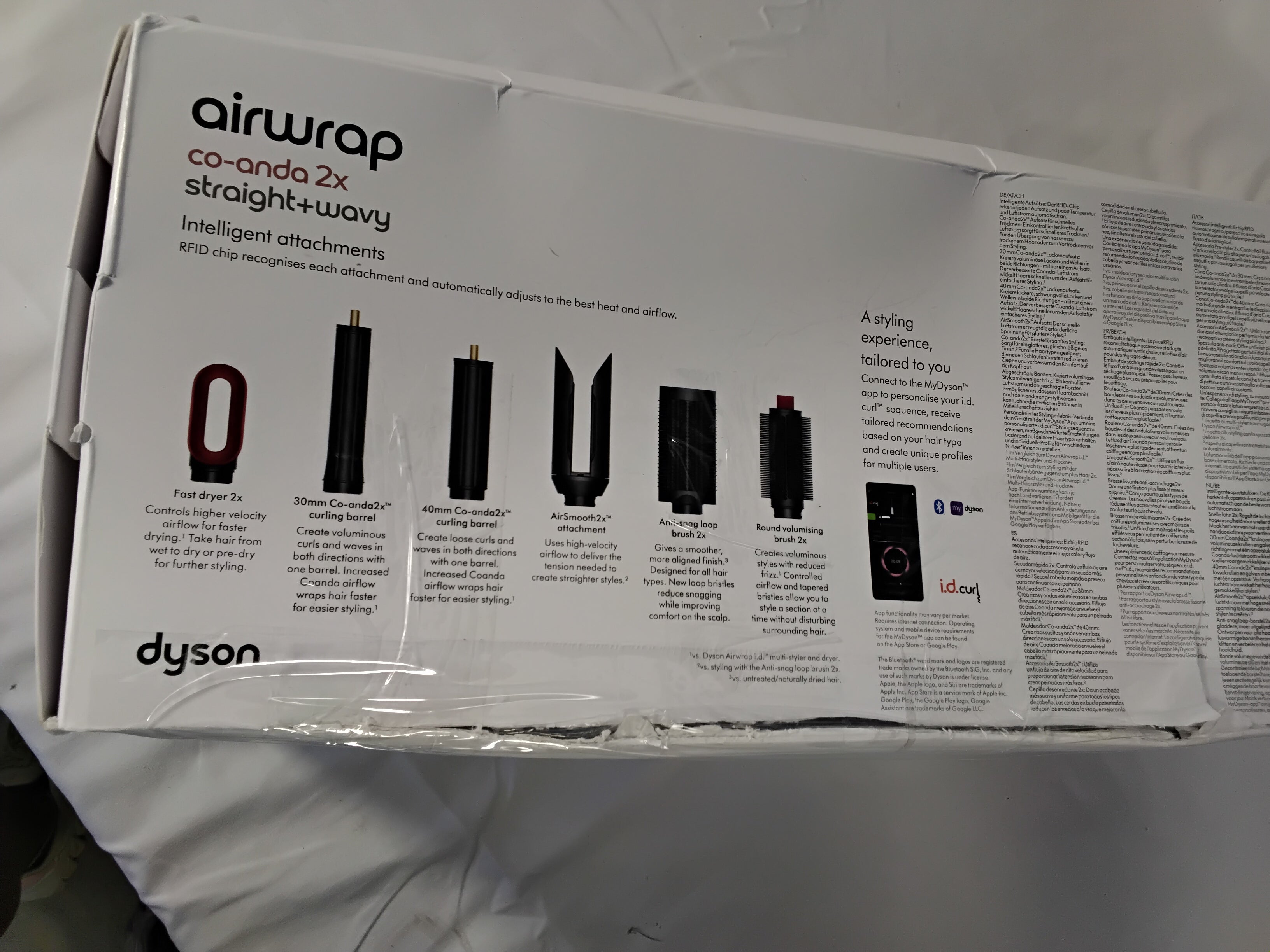 Dyson Airwrap Co-anda2x Straight+Wavy Special Edition Red Velvet &amp; Gold | Pari al Nuovo