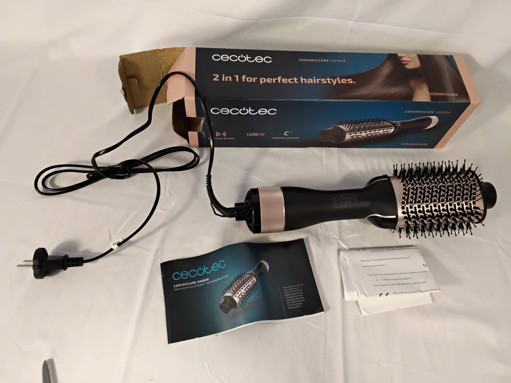 Cecotec CeramicCare Unique 2 in 1 | Spazzola ad Aria Calda Volumizzante 1200W | Pari al Nuovo