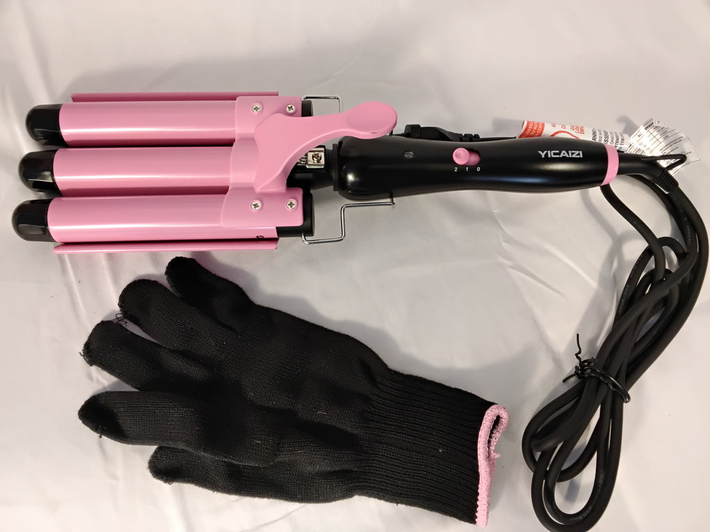 YICAIZI Hair Waver 3 Barre | Ferro Arricciacapelli per Onde Beach Waves | Nuovo