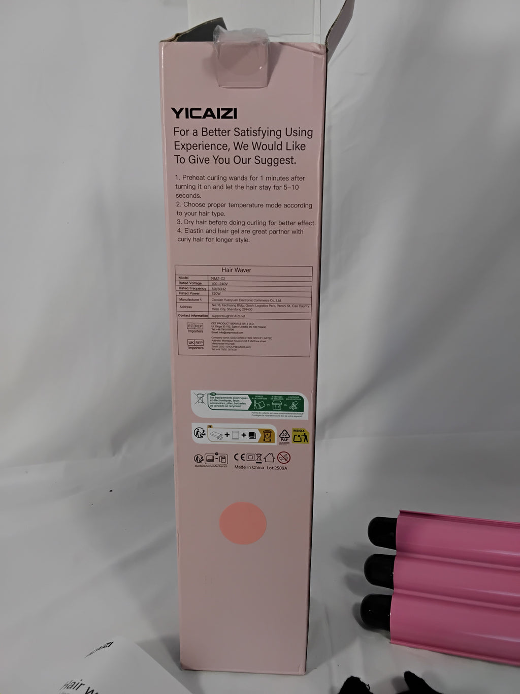 YICAIZI Hair Waver 3 Barre | Ferro Arricciacapelli per Onde Beach Waves | Nuovo