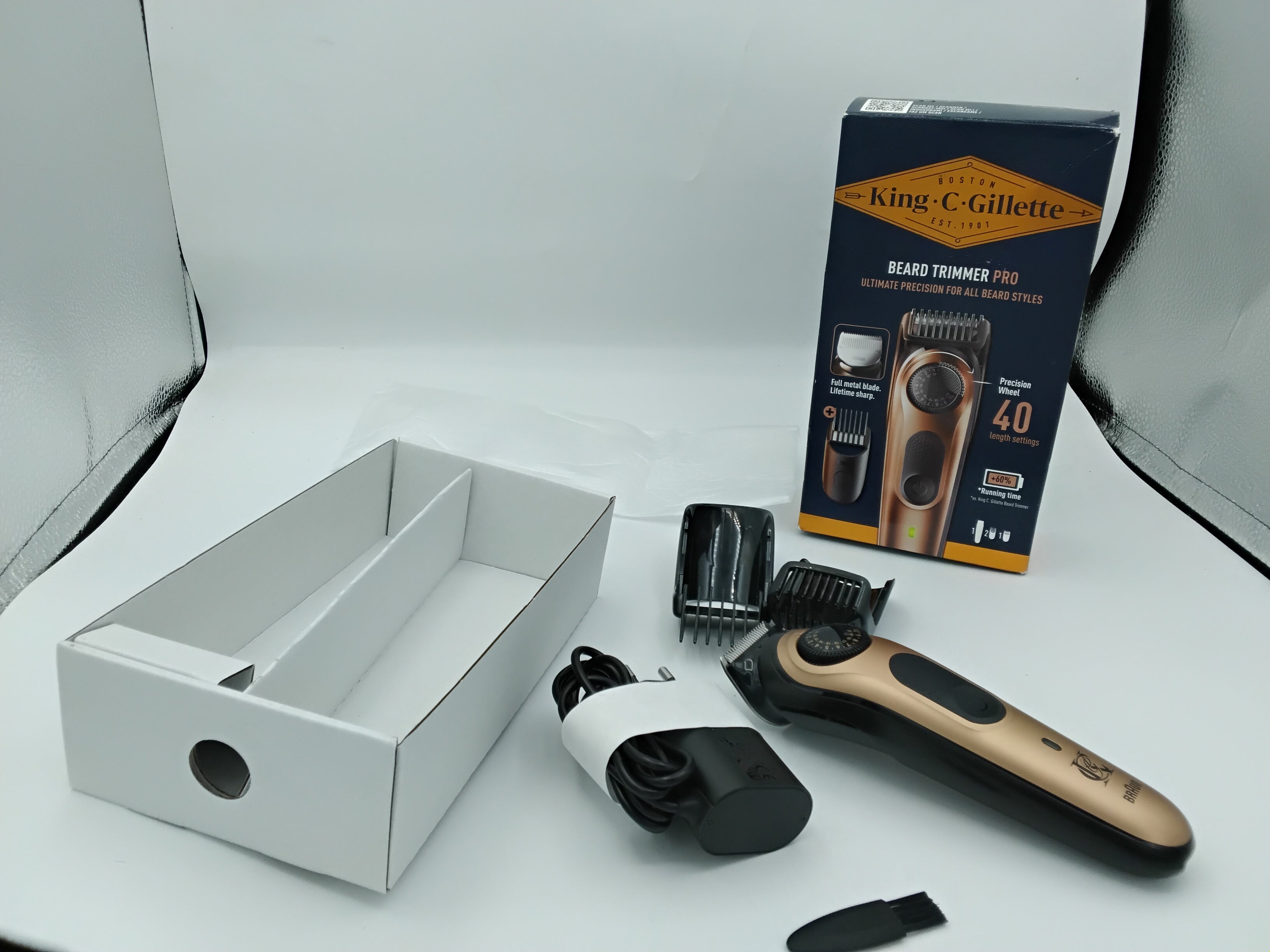King C. Gillette Beard Trimmer Pro Regolabarba Uomo 40 Lunghezze | Pari al Nuovo