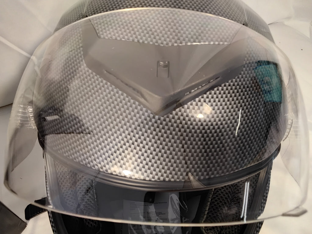 Favoto Casco Integrale Moto ECE 22.06 Effetto Fibra di Carbonio Taglia L (59-60 cm) | Pari al Nuovo