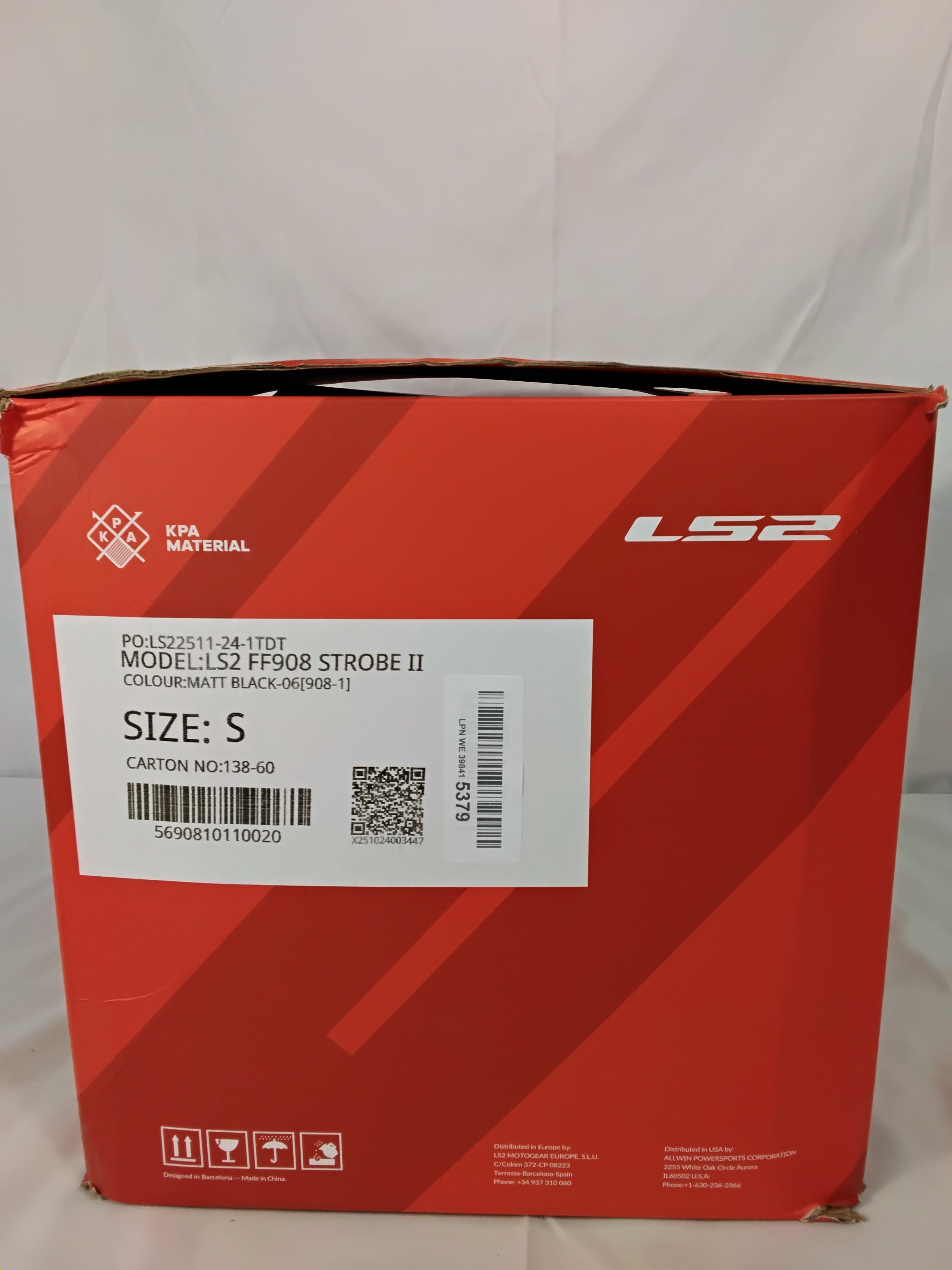 LS2 FF908 Strobe II Casco Integrale Moto ECE 22.06 Nero Opaco Taglia S (55-56 cm) | Nuovo