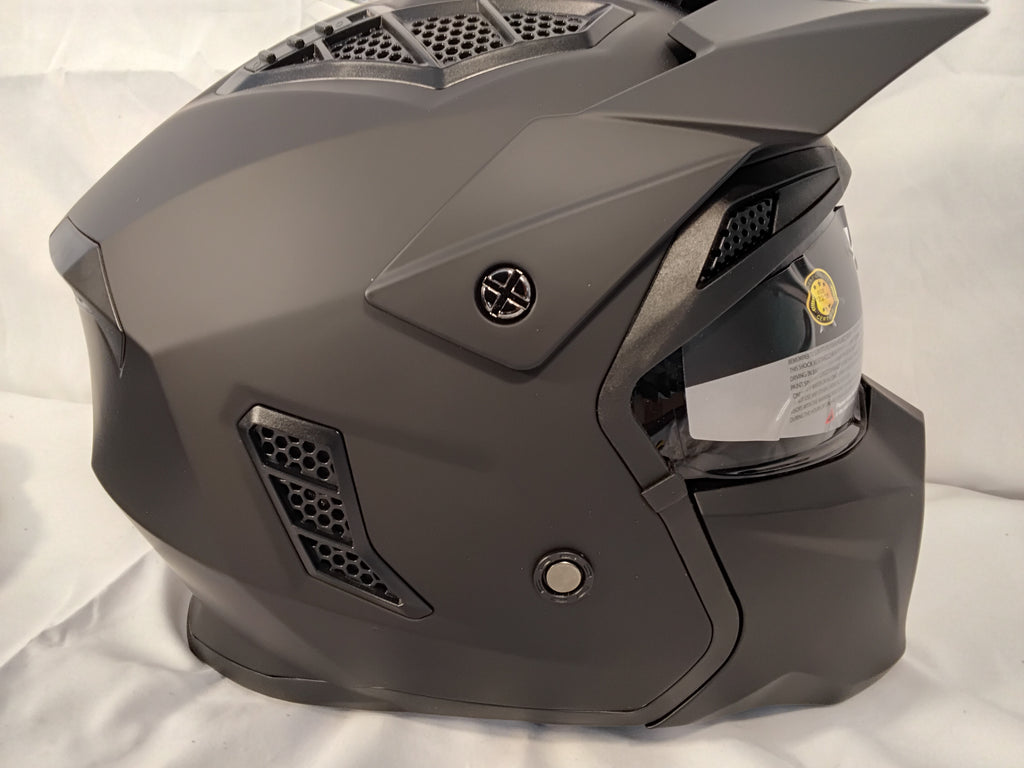 Vinz Kioto Casco Moto Streetfighter ECE 22.06 Nero Opaco Taglia M (57-58 cm) | Nuovo