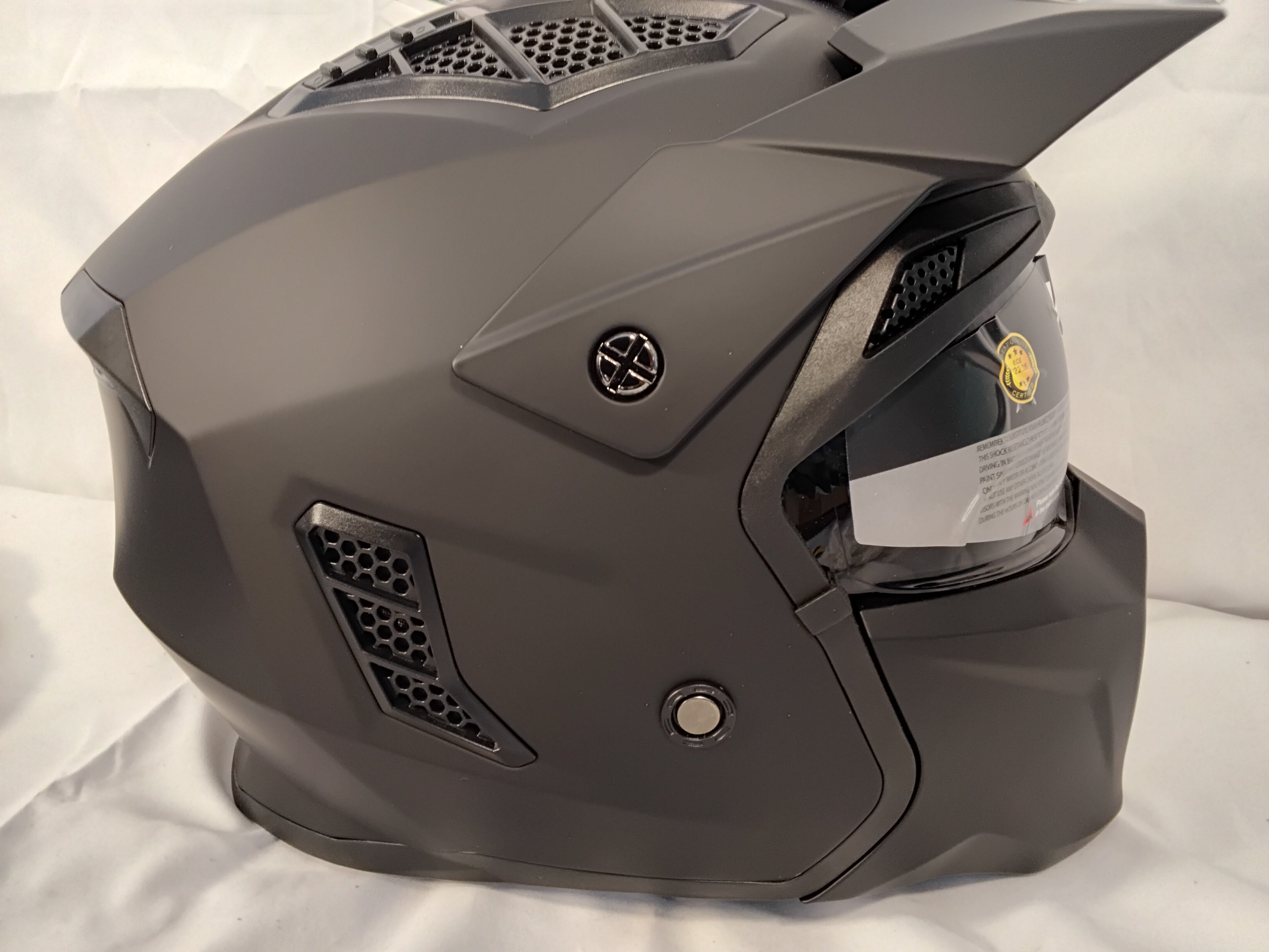 Vinz Kioto Casco Moto Streetfighter ECE 22.06 Nero Opaco Taglia M (57-58 cm) | Nuovo