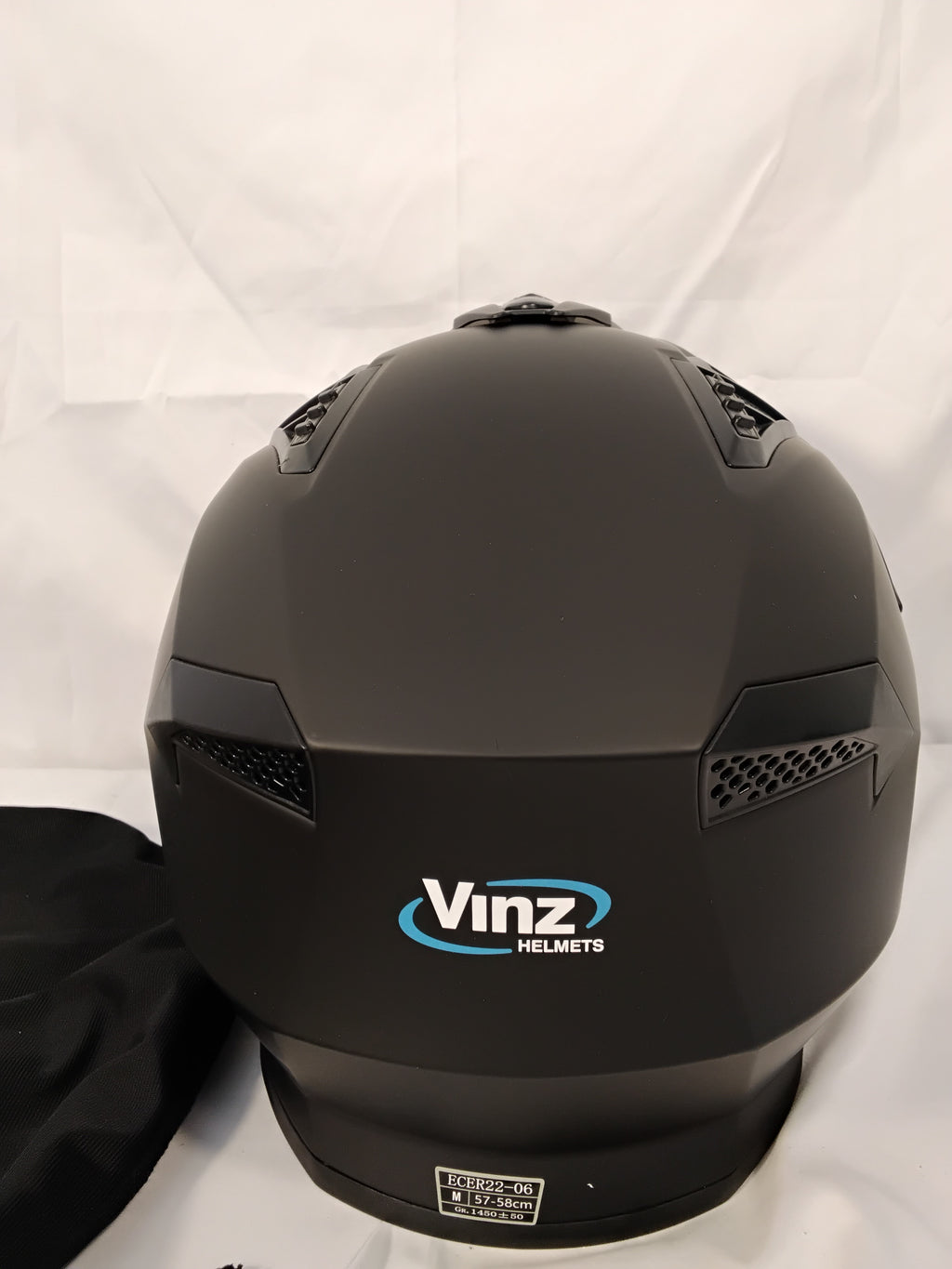 Vinz Kioto Casco Moto Streetfighter ECE 22.06 Nero Opaco Taglia M (57-58 cm) | Nuovo
