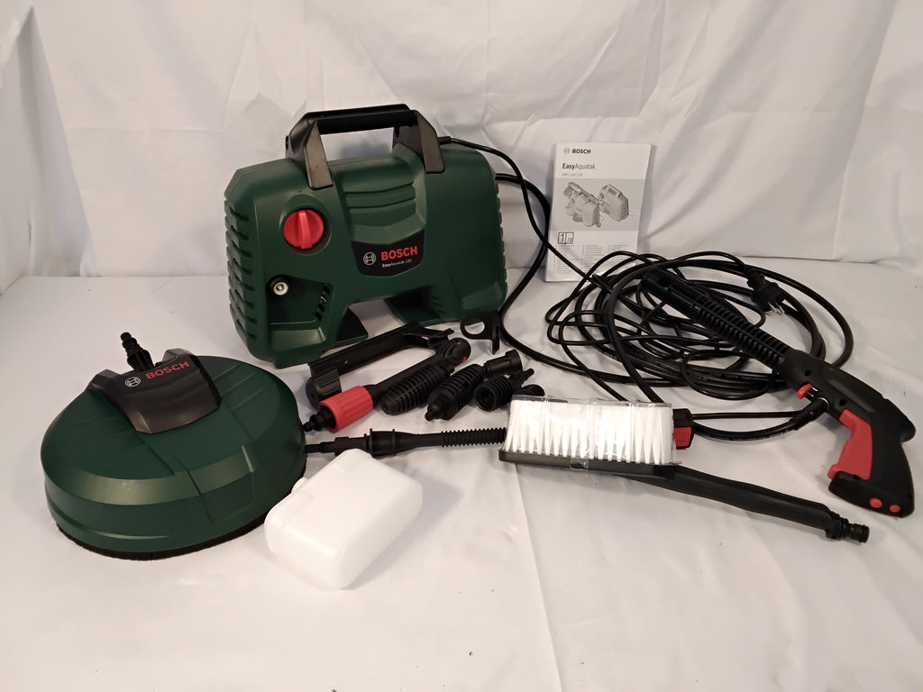 Bosch EasyAquatak 120 Idropulitrice ad Alta Pressione 120 Bar con Patio Cleaner | Buone Condizioni