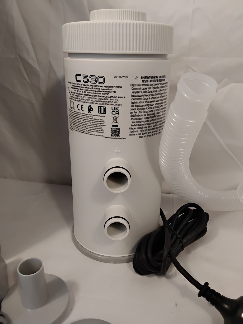 Intex Krystal Clear C530 Pompa Filtro a Cartuccia 2.006 L/h per Piscine Fuori Terra | Nuova