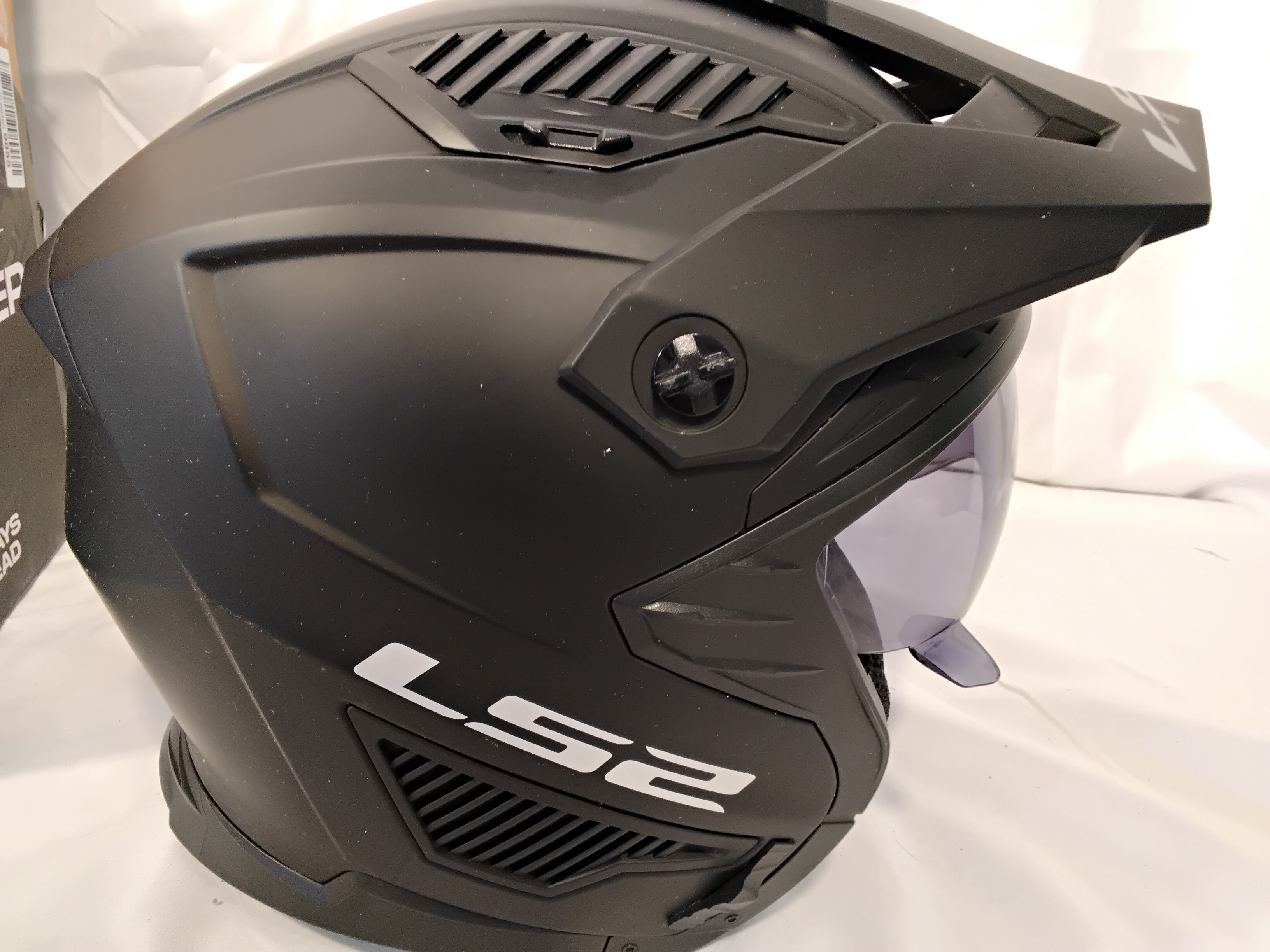Casco Modulare LS2 Drifter OF606 Nero Opaco con Visiera Fumé |Usato in buone condizioni