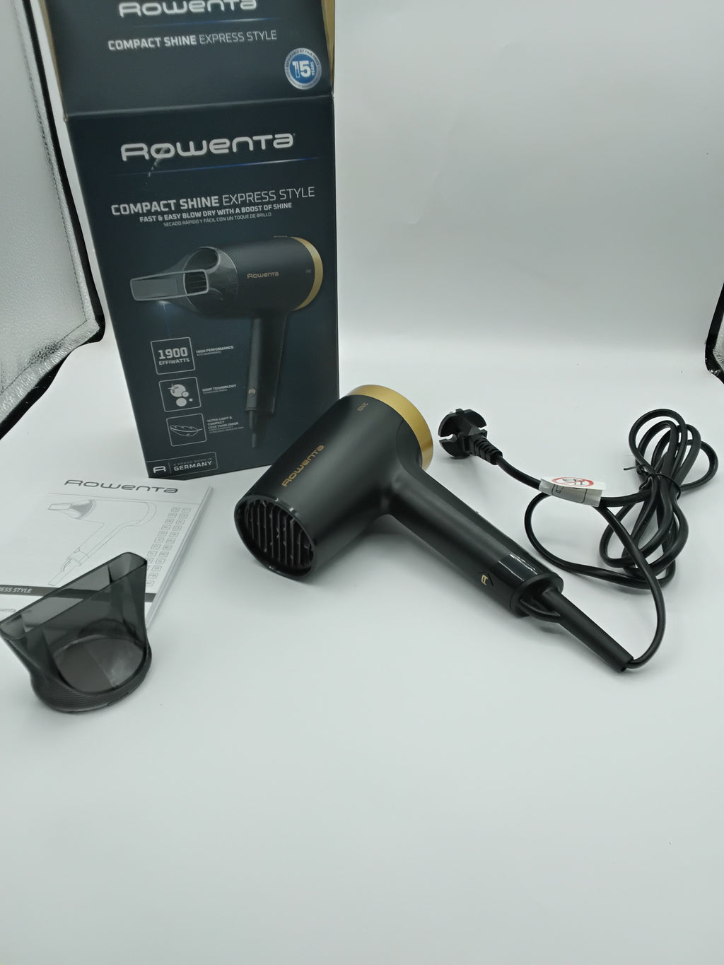 Rowenta Compact Shine Express Style Phon compatto e leggero/Nuovo