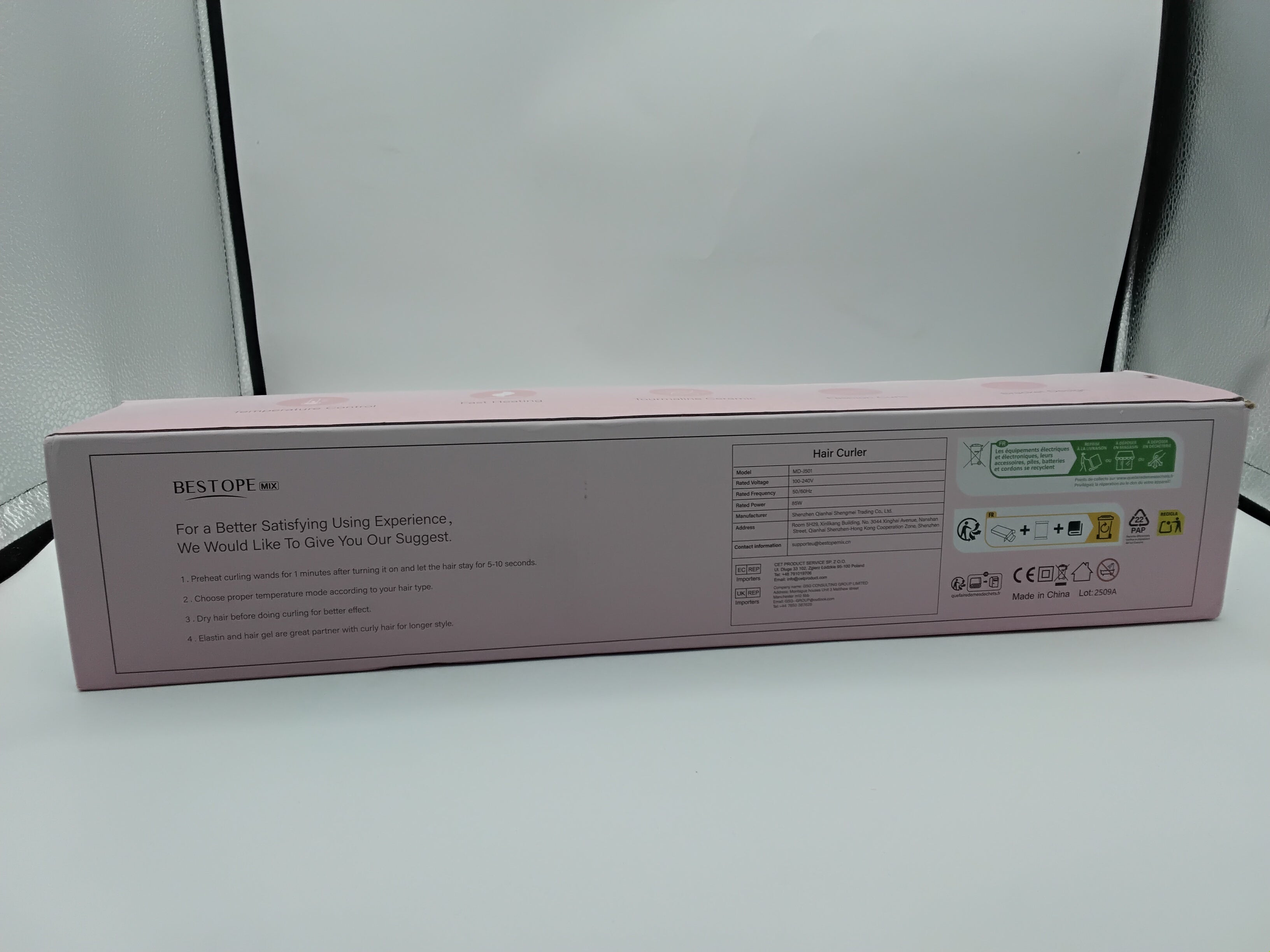 BESTOPE MIX Hair Waver / Curling Iron Wand /ferro arricciacapelli a 3 cilindri 3 cilindri | Nuova