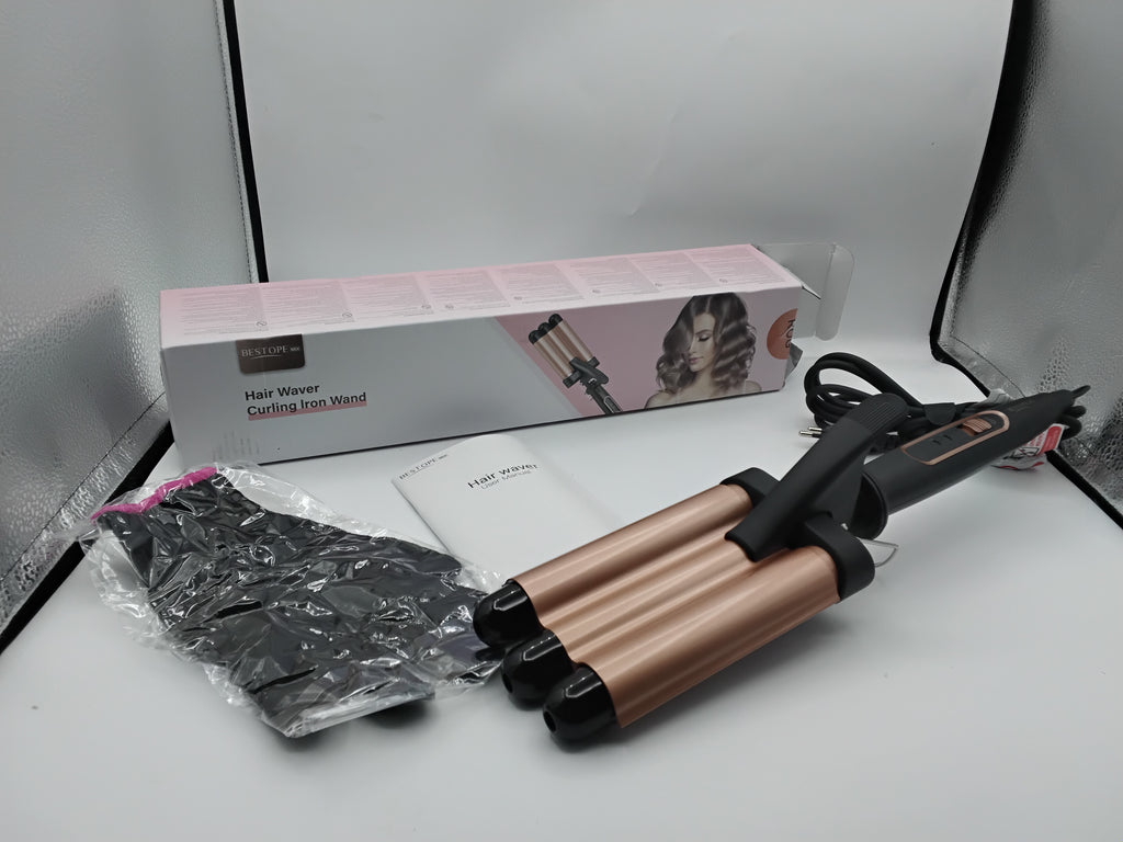 BESTOPE MIX Hair Waver / Curling Iron Wand /ferro arricciacapelli a 3 cilindri 3 cilindri | Nuova