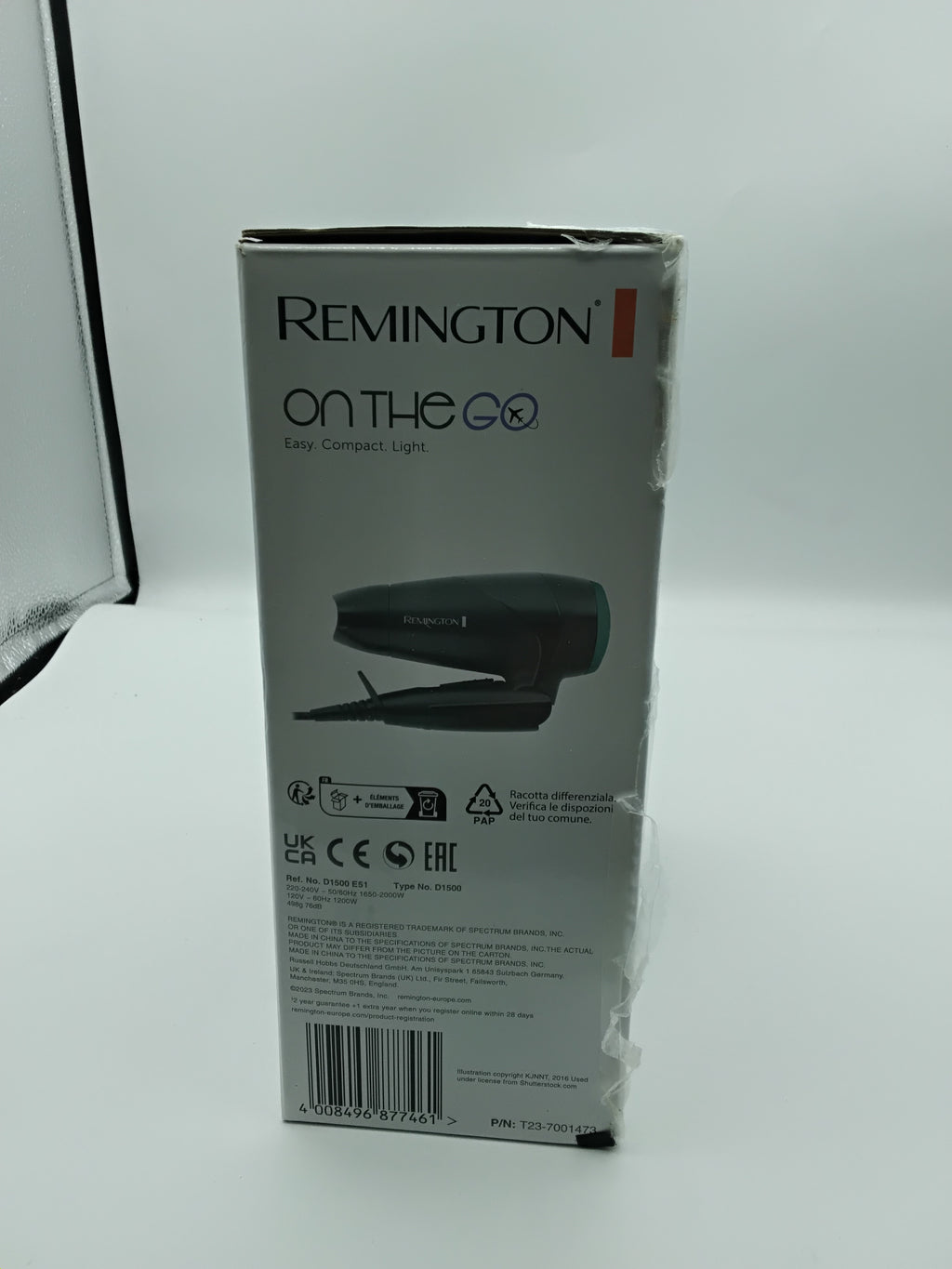 Remington On The Go D1500 2000W Asciugacapelli | Nuovo