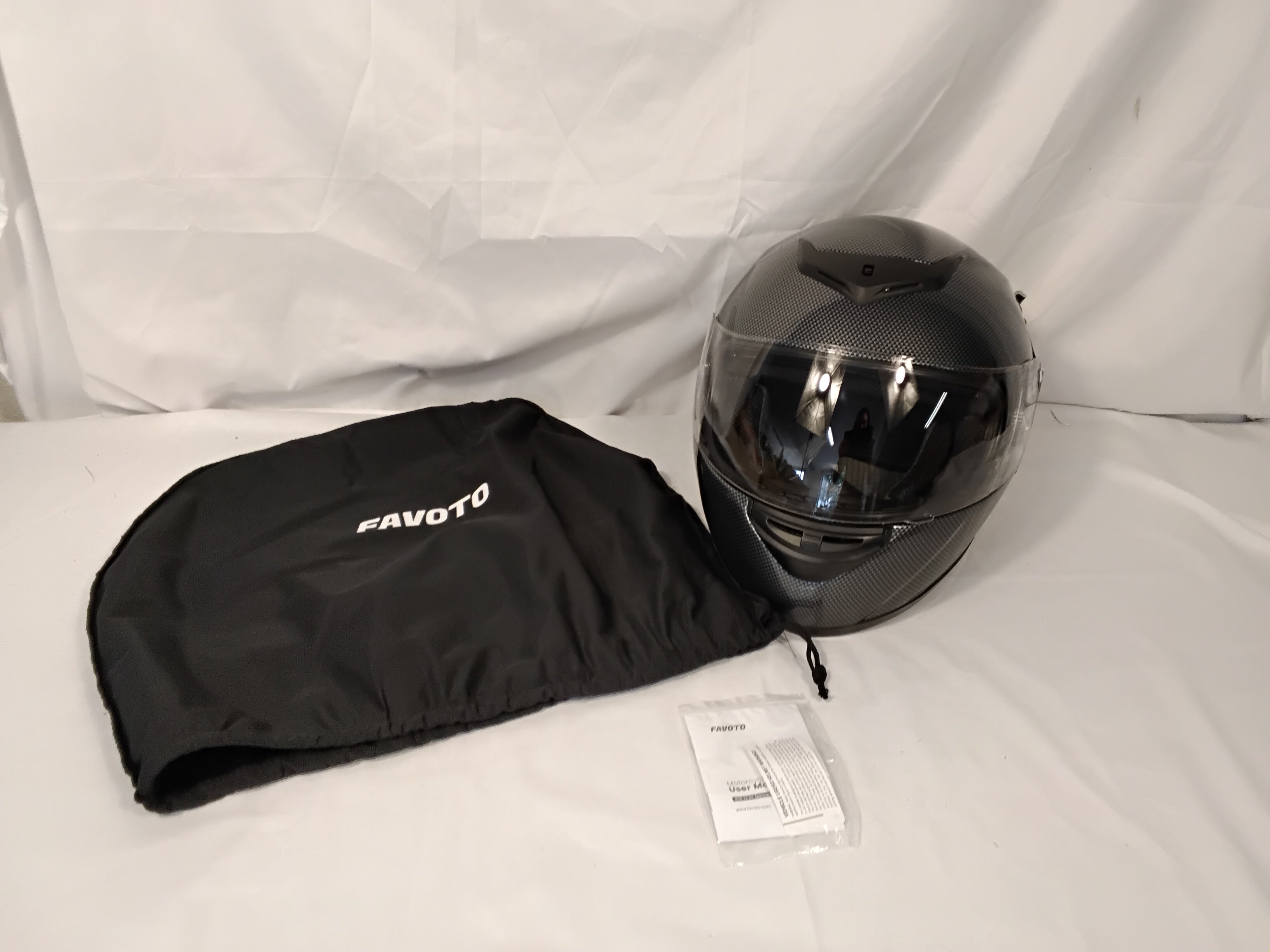 Favoto ST-22 Casco Moto Integrale | Fibra di Carbonio | Taglia L | Nuovo