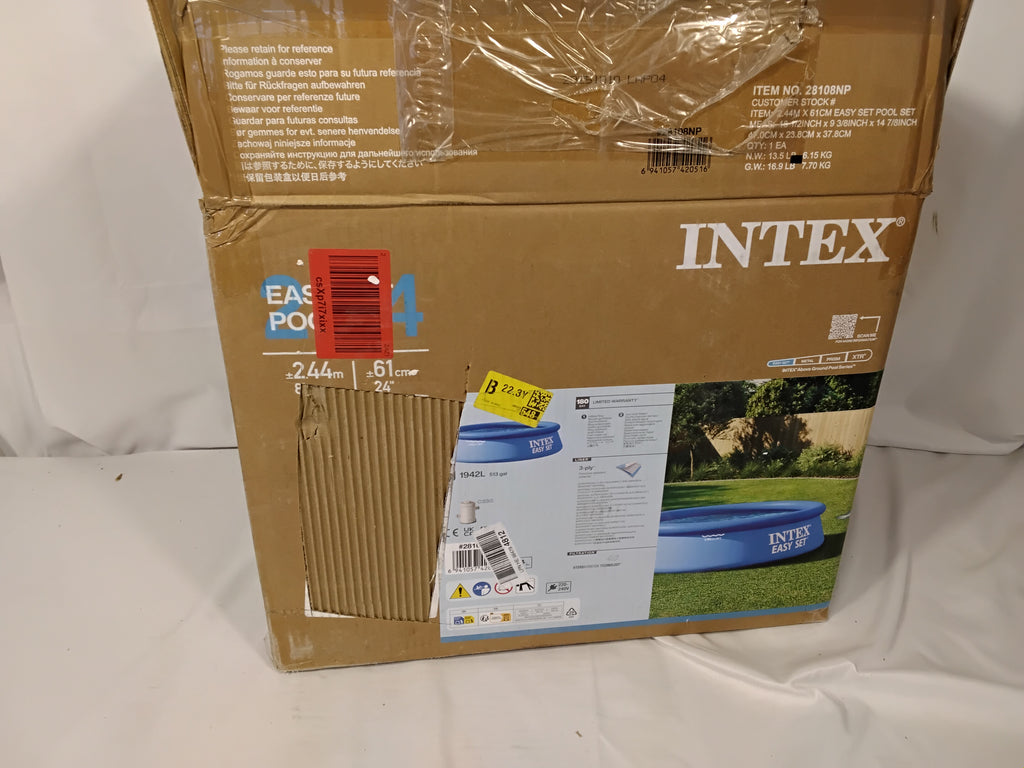 INTEX Easy Set 28108NP Piscina Fuori Terra 244 × 61 cm | Nuova