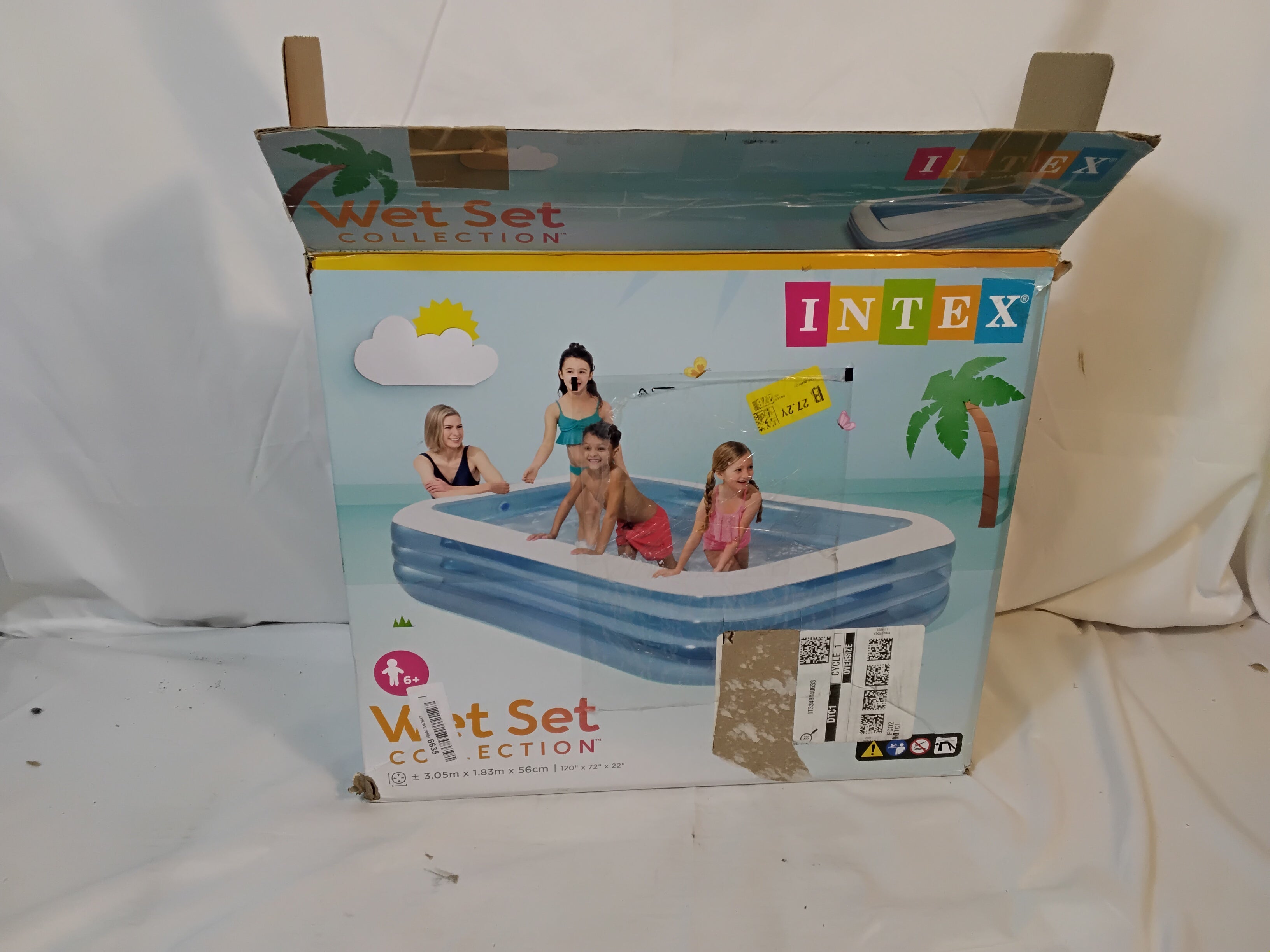 INTEX 58484NP Swim Center Family | Piscina Gonfiabile Rettangolare 305 × 183 × 56 cm | Nuova