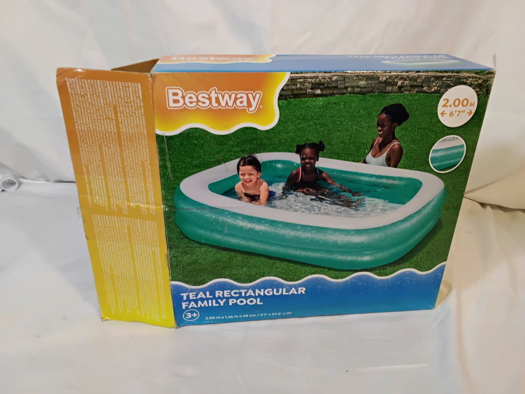 BESTWAY Teal Rectangular Family Pool 200 × 146 × 48 cm | Nuova