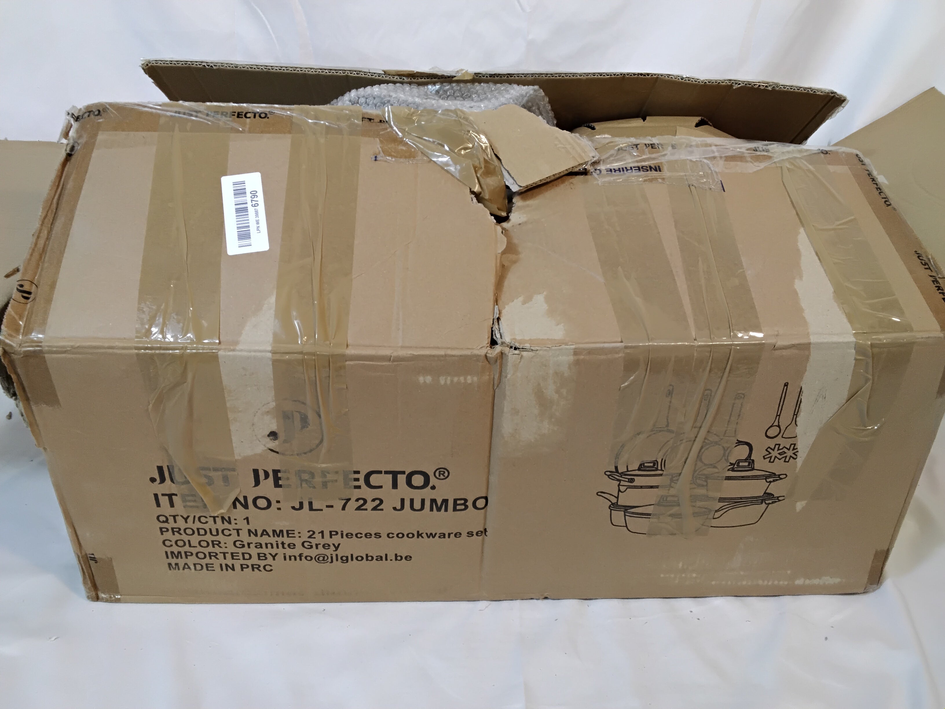 JUST PERFECTO JL-722 JUMBO | Batteria di Pentole e Padelle 21 Pezzi | Nuova