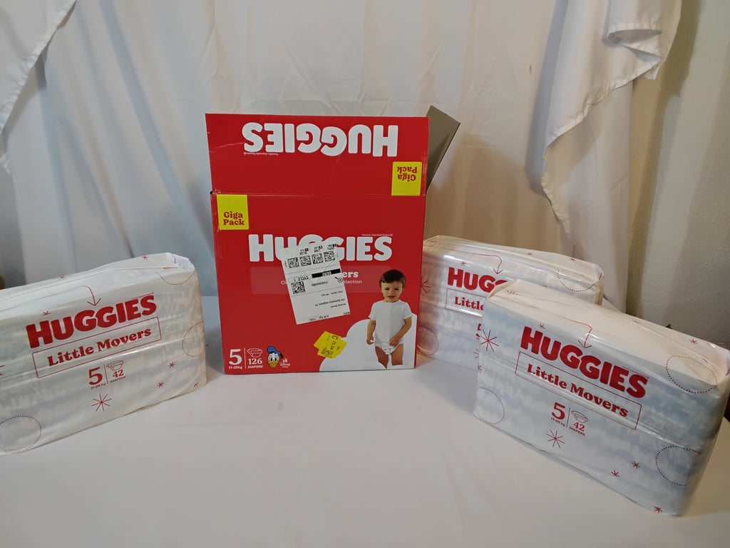 HUGGIES Little Movers | Taglia 5 | 126 Pannolini | 3 Pacchi | Nuovi