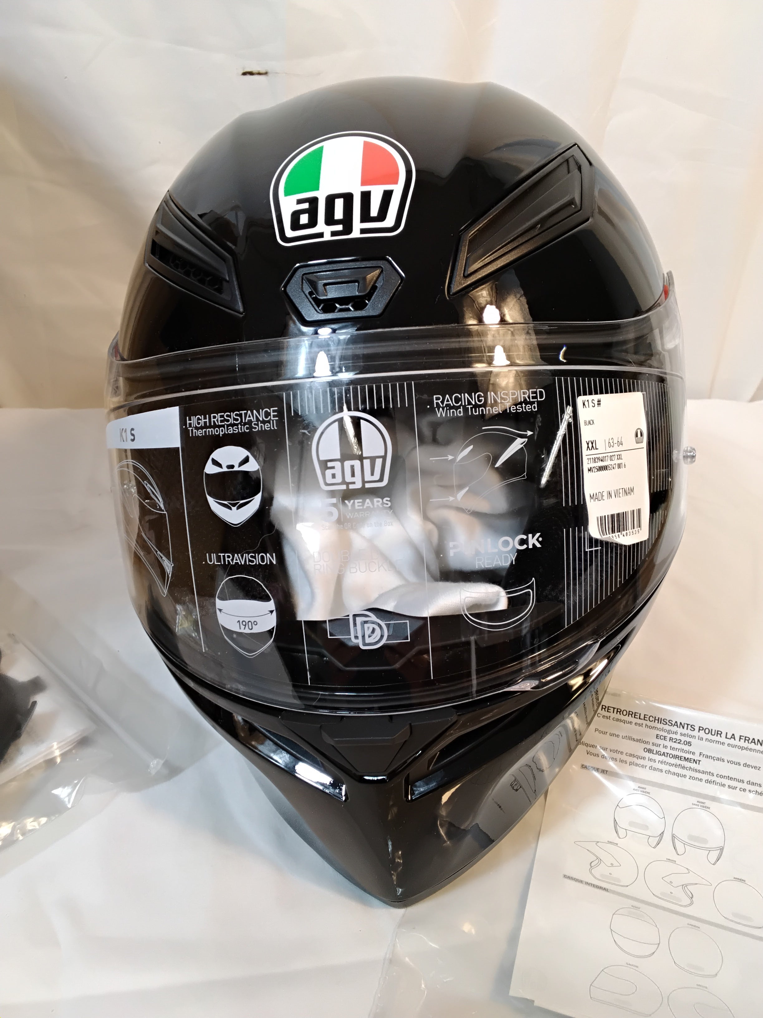 AGV K1 S Black E2206 | Casco Integrale Moto | XXL 63-64 | Nuovo