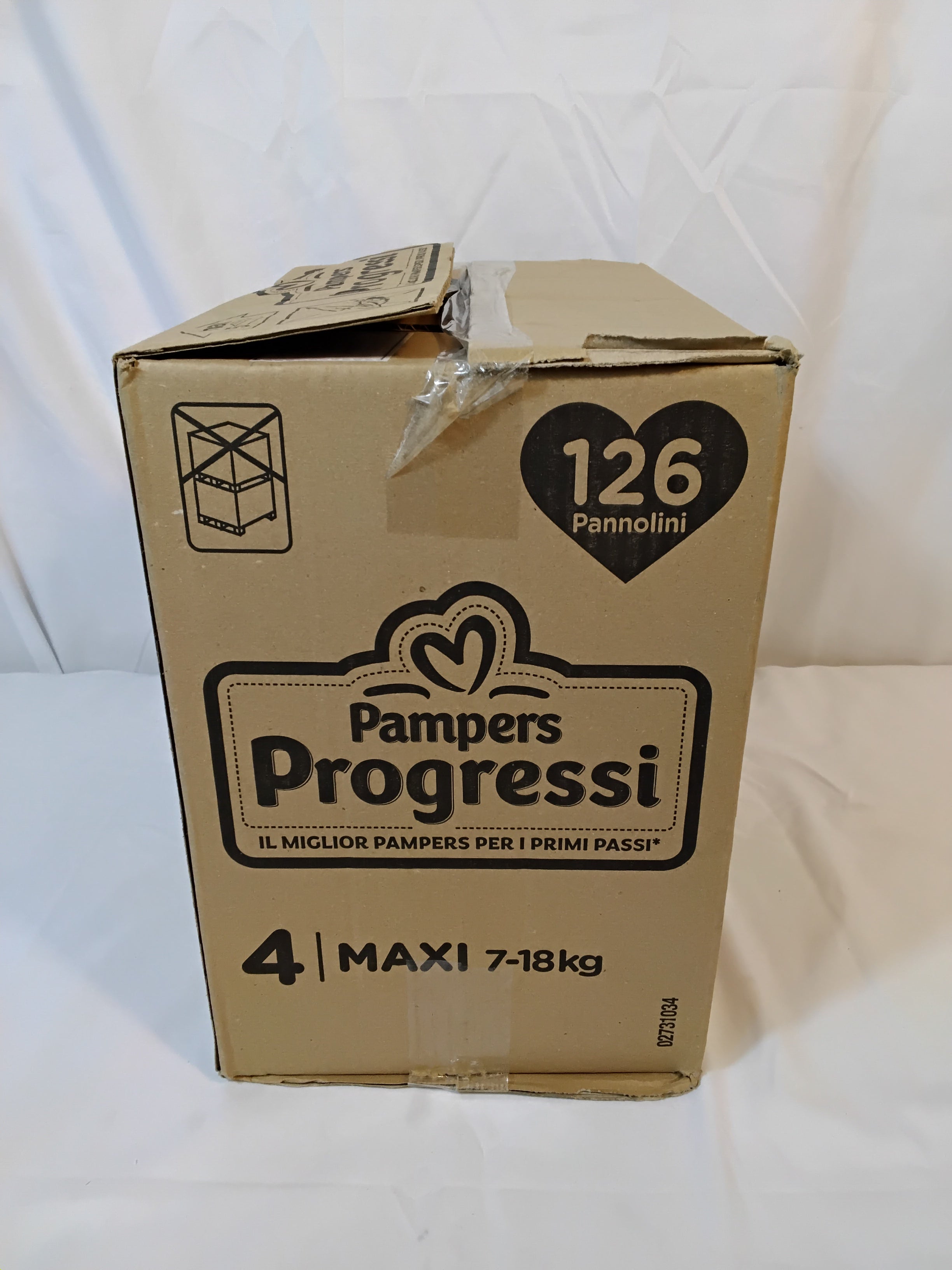 PAMPERS Progressi | Taglia 4 Maxi | 126 Pannolini Totali | 6 Confezioni | Nuovi