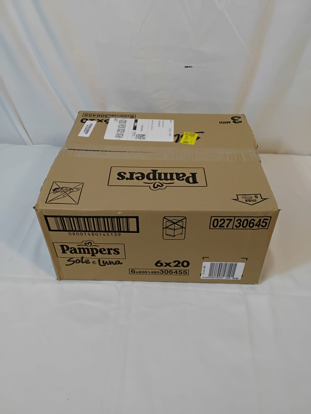 PAMPERS Sole e Luna | Taglia 3 Midi | 120 Pannolini | 6 Confezioni | Nuovi