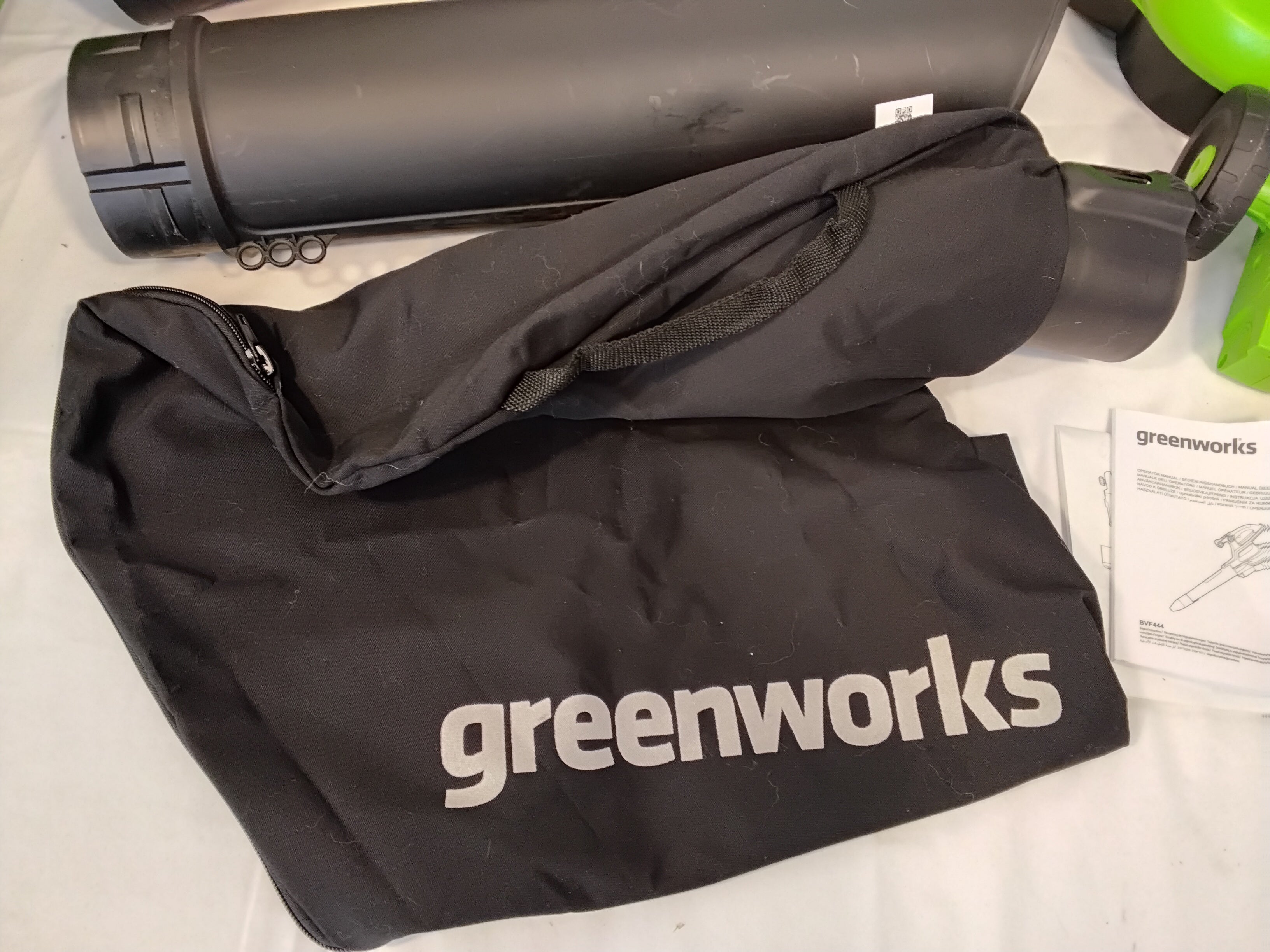 Greenworks 40V Soffiatore / Aspiratore Foglie Brushless | 370 km/h | Pari al Nuovo