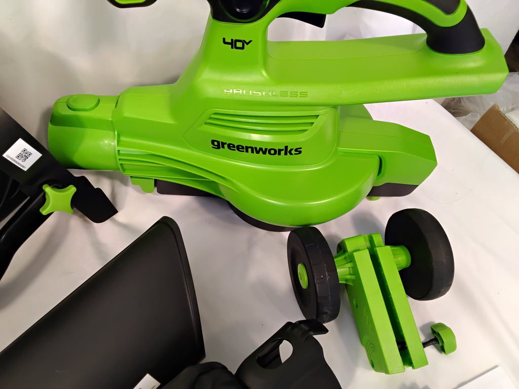 Greenworks 40V Soffiatore / Aspiratore Foglie Brushless | 370 km/h | Pari al Nuovo