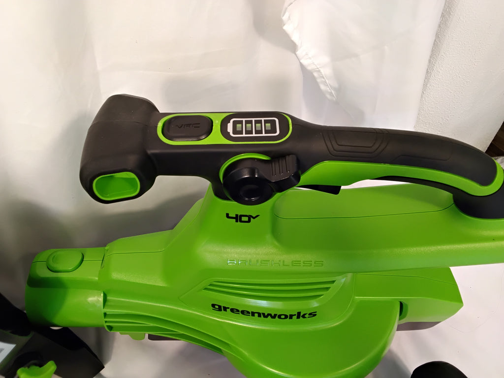 Greenworks 40V Soffiatore / Aspiratore Foglie Brushless | 370 km/h | Pari al Nuovo