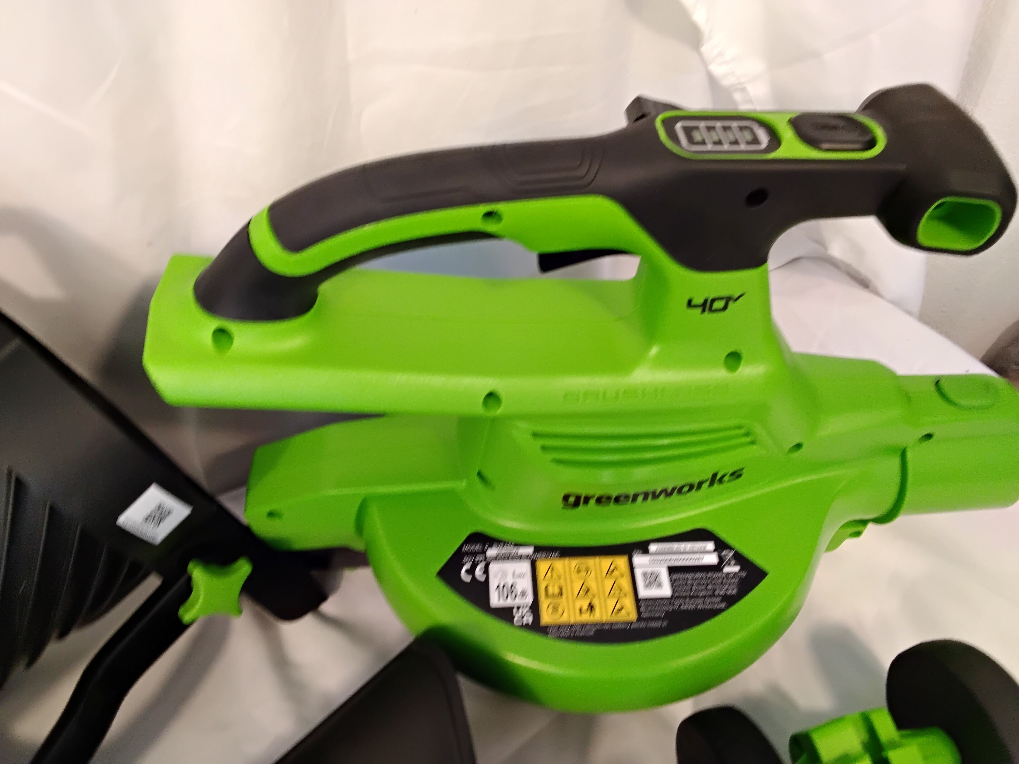 Greenworks 40V Soffiatore / Aspiratore Foglie Brushless | 370 km/h | Pari al Nuovo