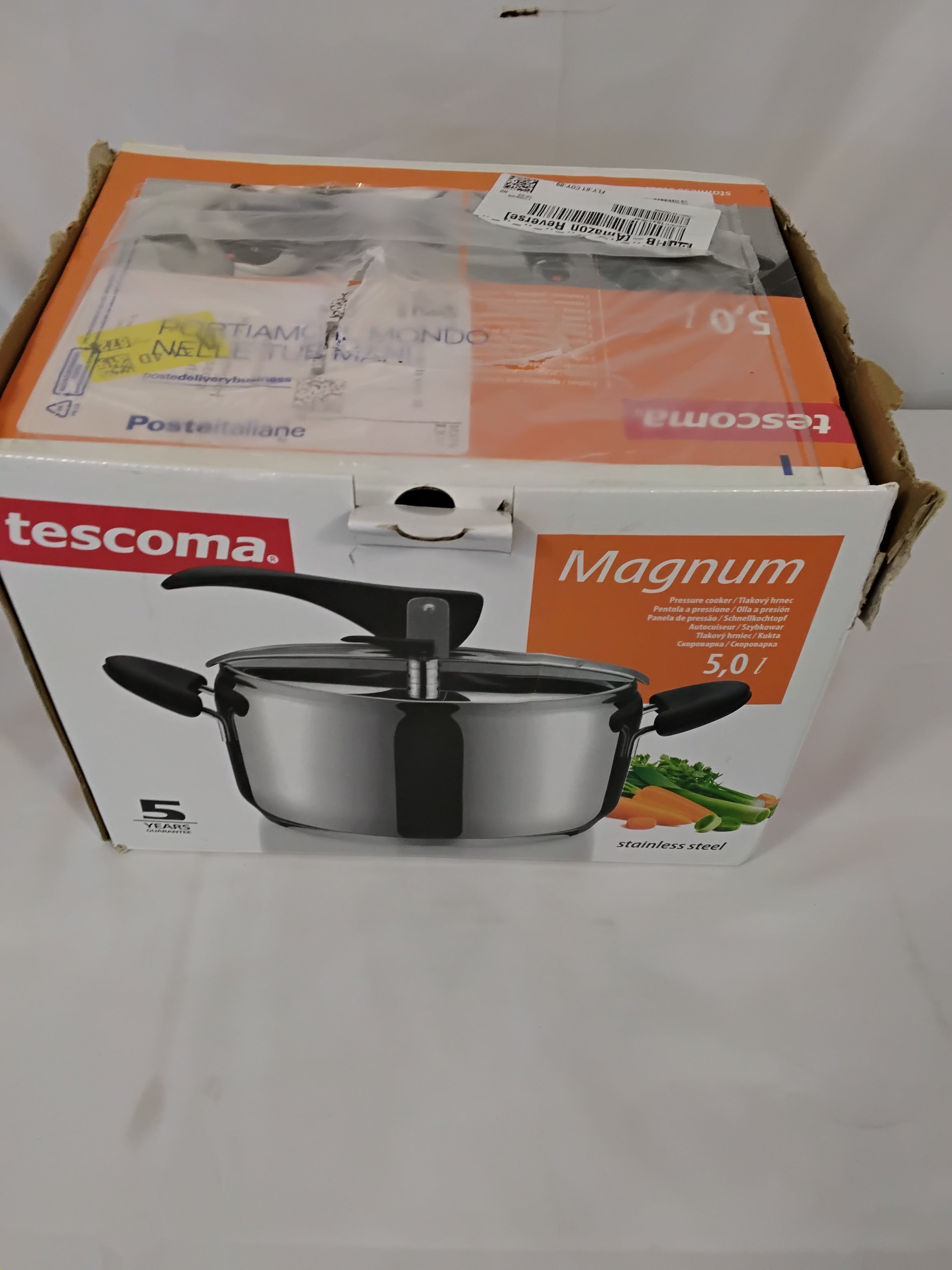 Tescoma Magnum Pentola a Pressione 5,0 L | Acciaio Inox 18/10 | Nuova