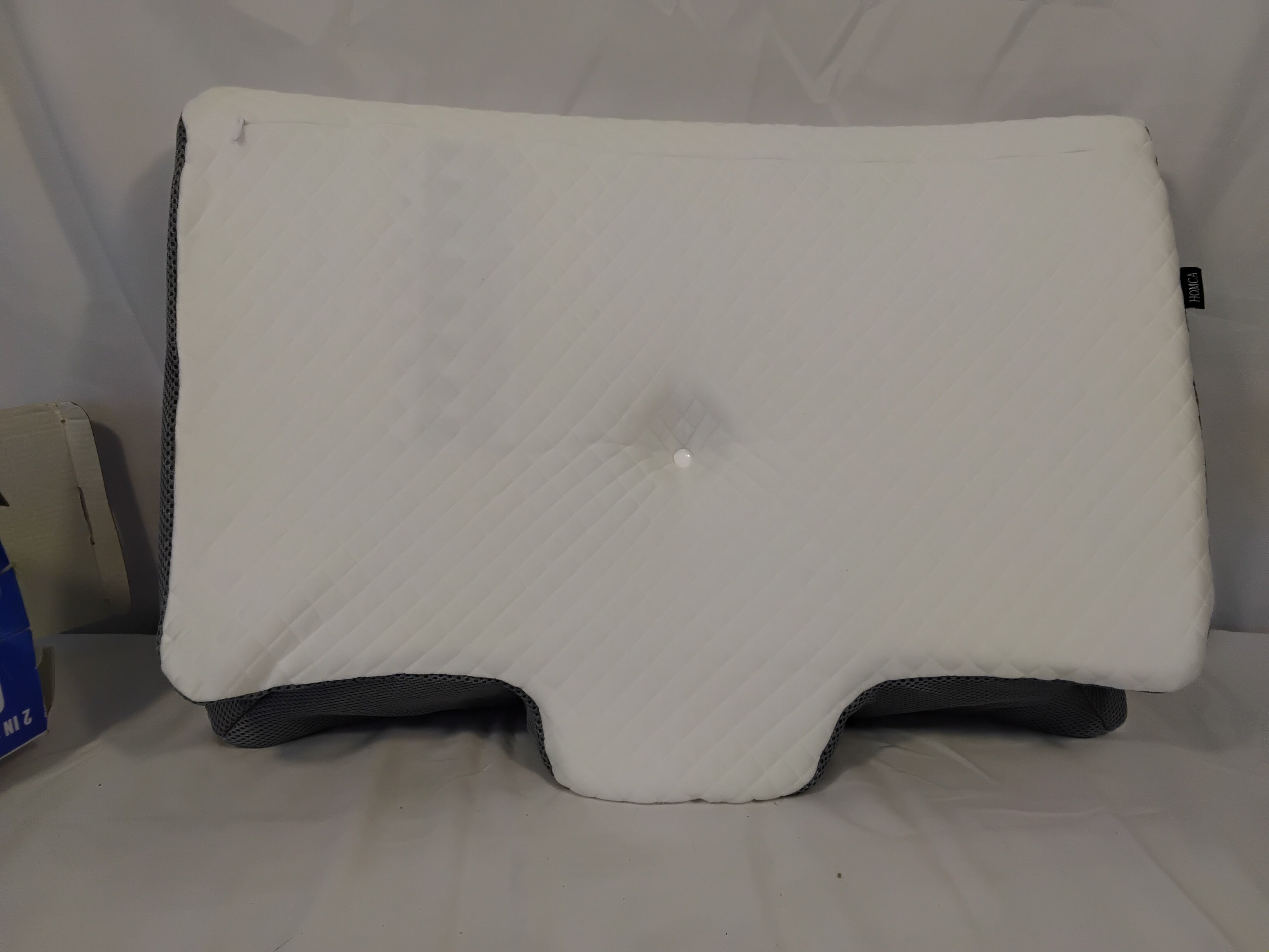 HOMCA PL02 Cuscino Cervicale 2 in 1 | Memory Foam | 60×40×12/14 cm | Nuovo