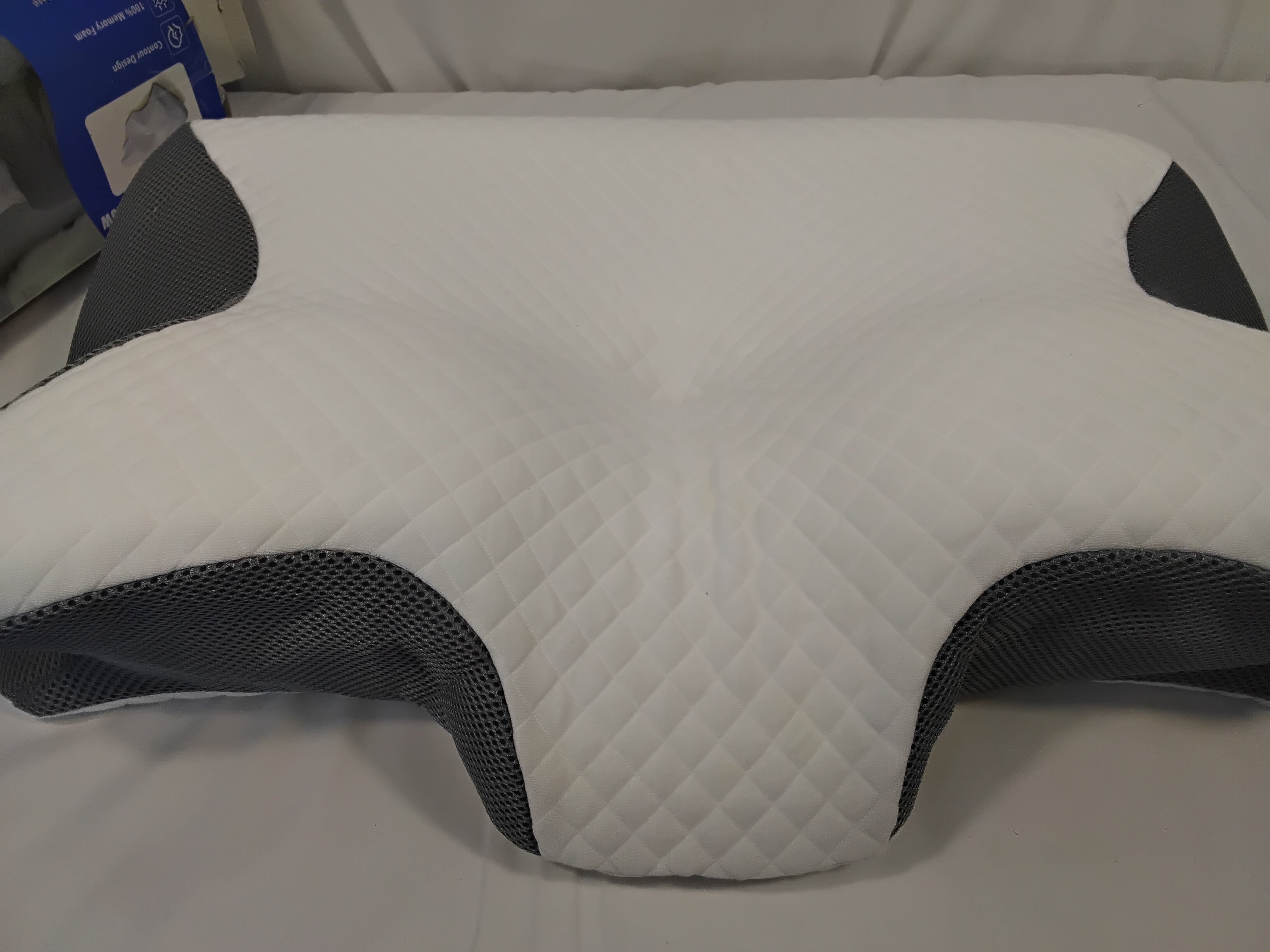 HOMCA PL02 Cuscino Cervicale 2 in 1 | Memory Foam | 60×40×12/14 cm | Nuovo