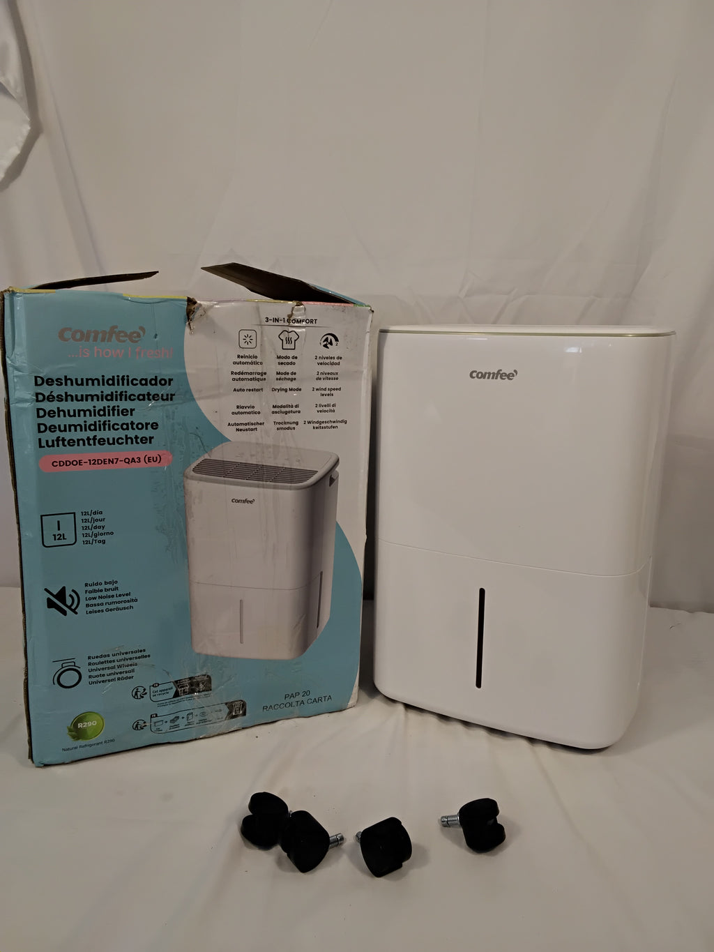 COMFEE’ CDDOE-12DEN7-QA3 Deumidificatore | 12L/24h | 20 m² | 300W | Nuovo