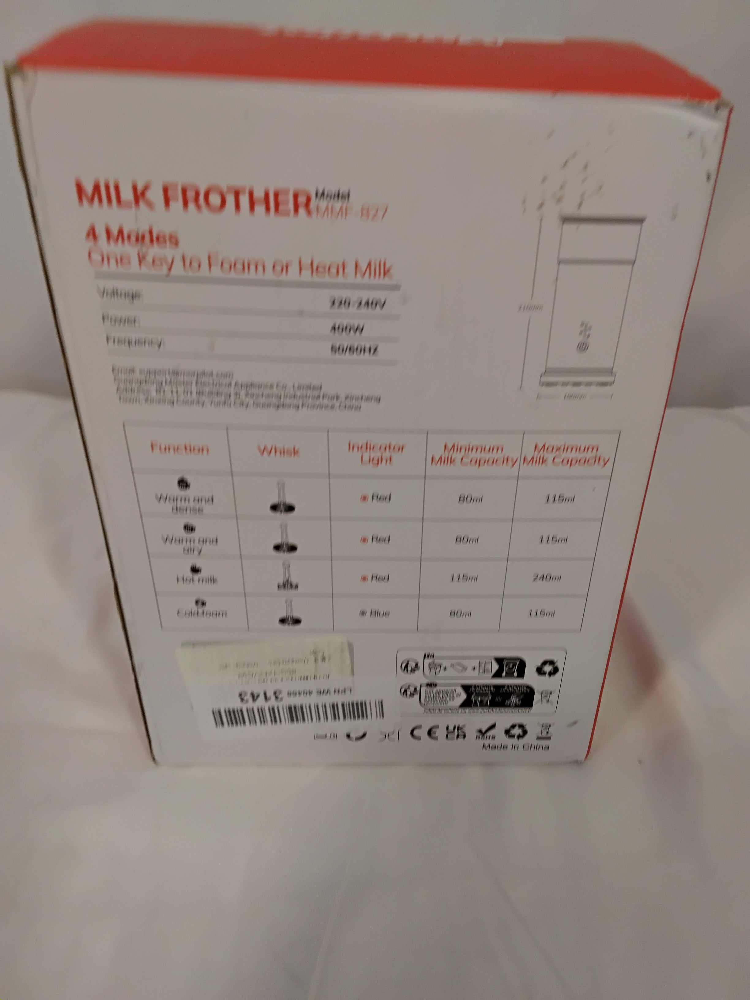 Morpilot Milk Frother MMF-827 Montalatte Elettrico 4 in 1 240 ml 400W | Nuovo