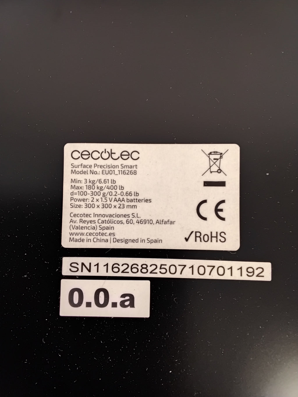 Cecotec Surface Precision Smart Bilancia Pesapersone | Bluetooth + App | 180 kg | Nuova
