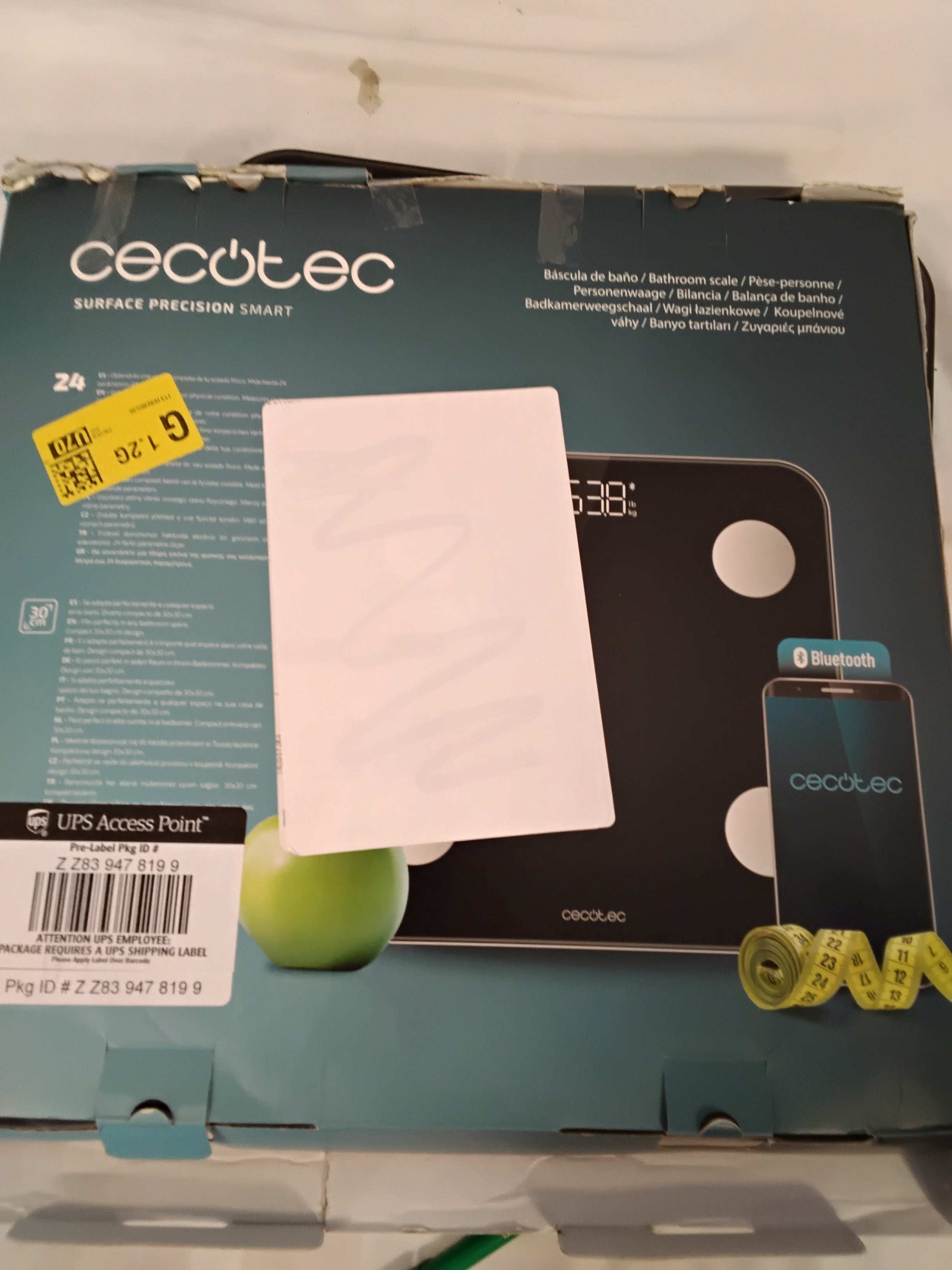 Cecotec Surface Precision Smart Bilancia Pesapersone | Bluetooth + App | 180 kg | Nuova