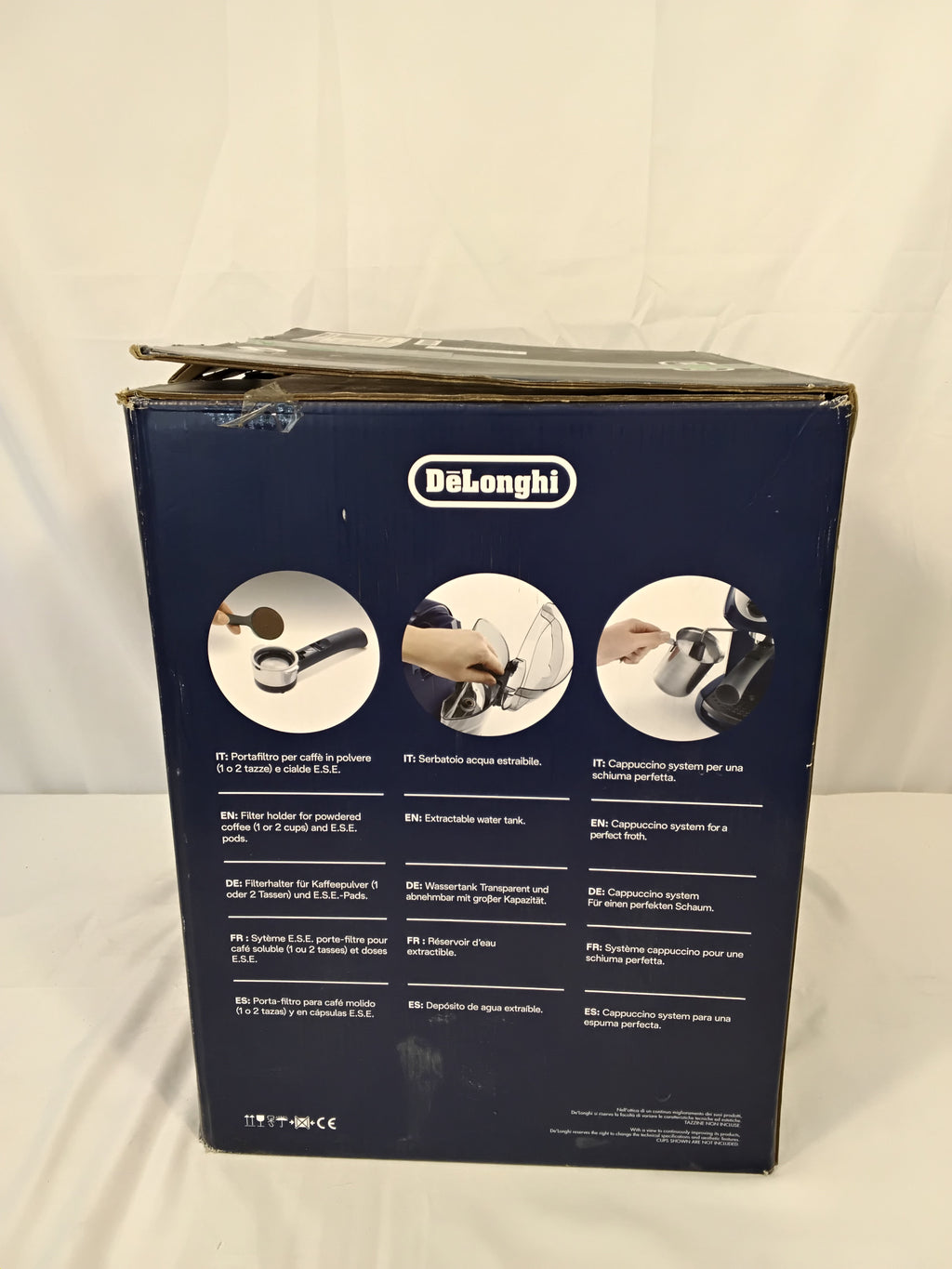 De’Longhi EC201.CD.B Macchina da Caffè Espresso e Cappuccino | 1100W | 15 Bar | Cialde E.S.E. e Macinato Nuova testata